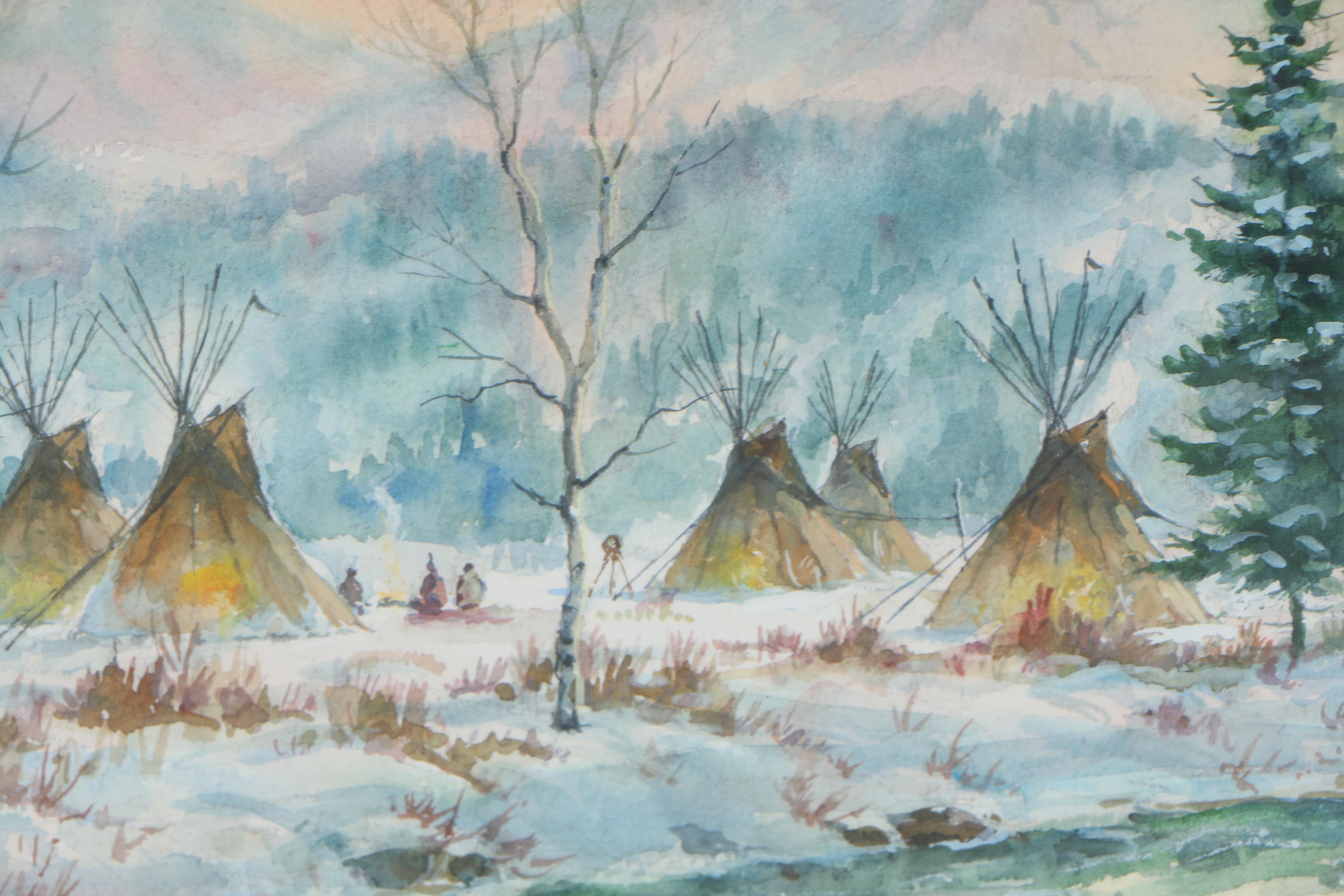 Larry Veeder Western Landscape Watercolor Painting