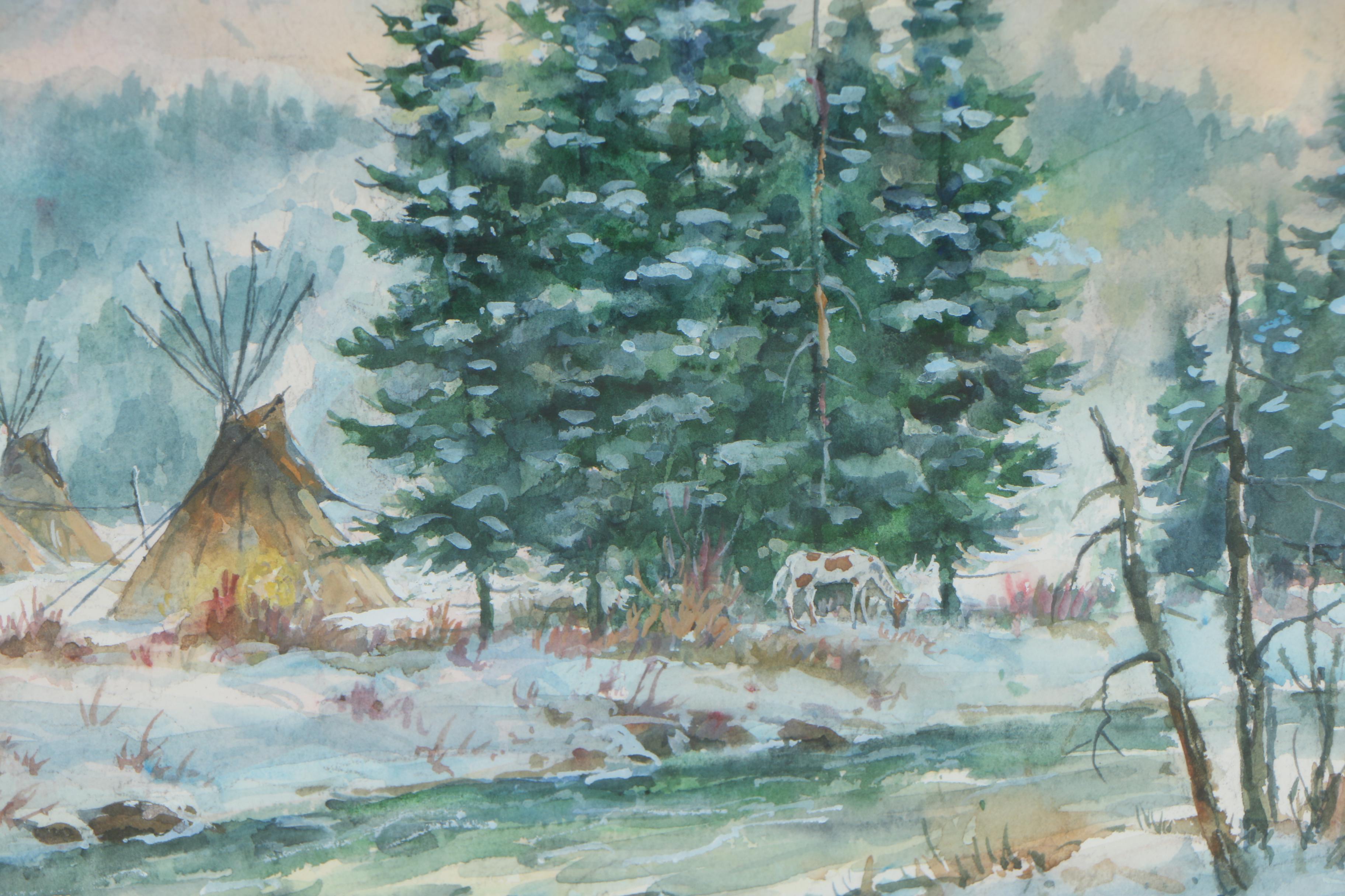 Larry Veeder Western Landscape Watercolor Painting