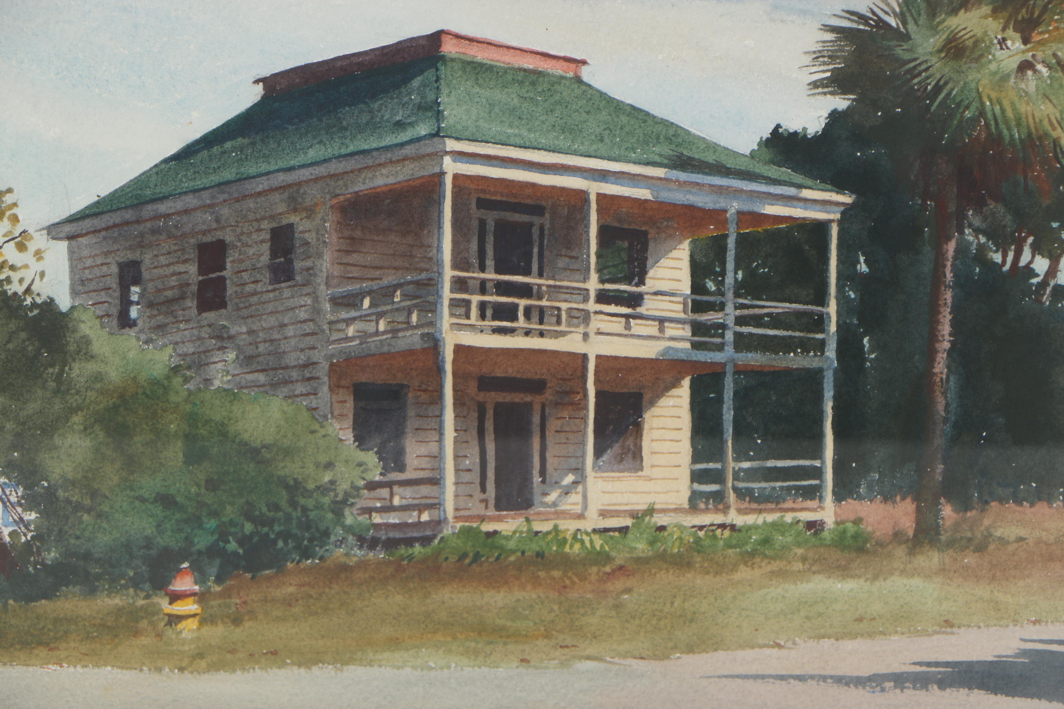 Edmond J. Fitzgerald Watercolor Painting