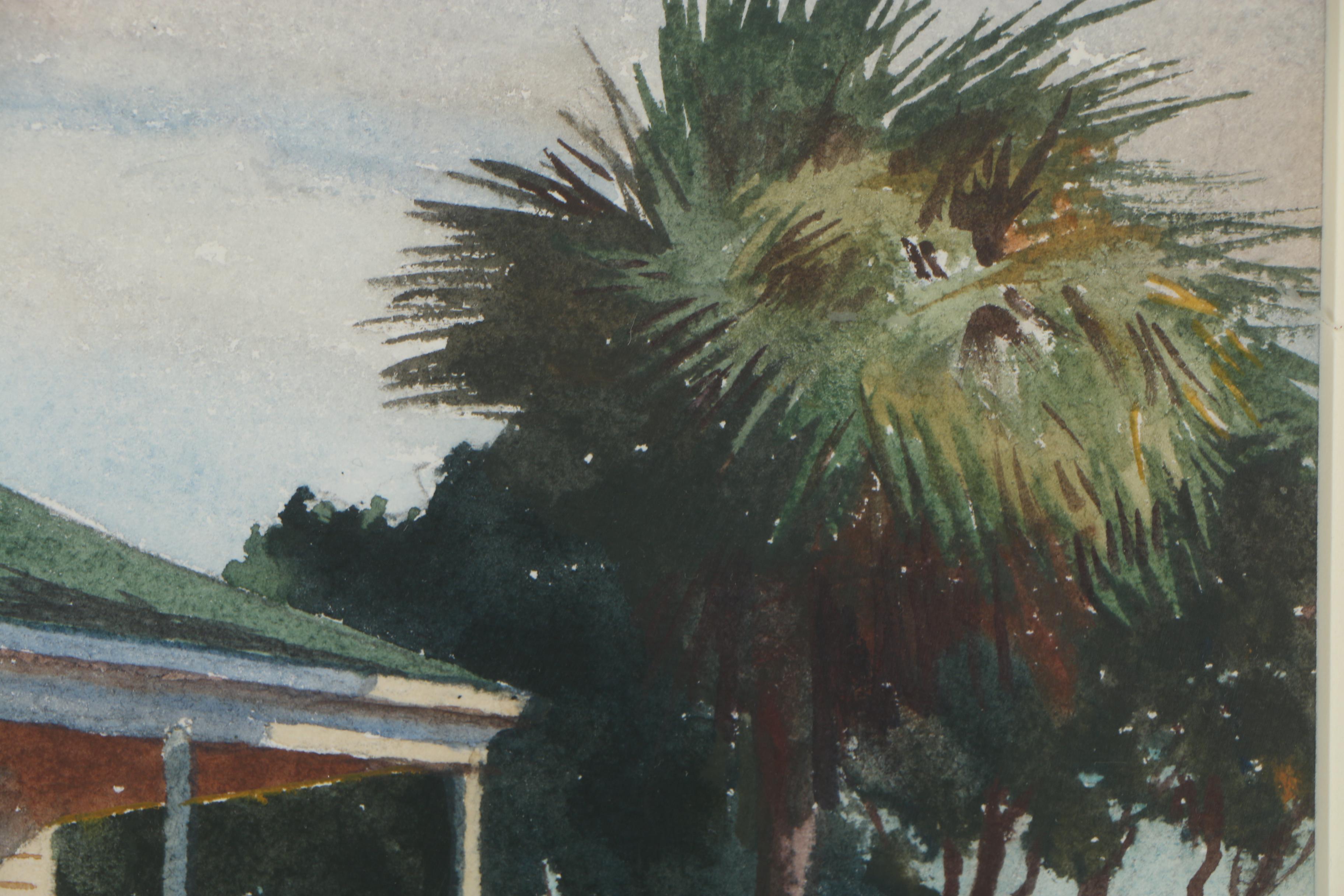 Edmond J. Fitzgerald Watercolor Painting