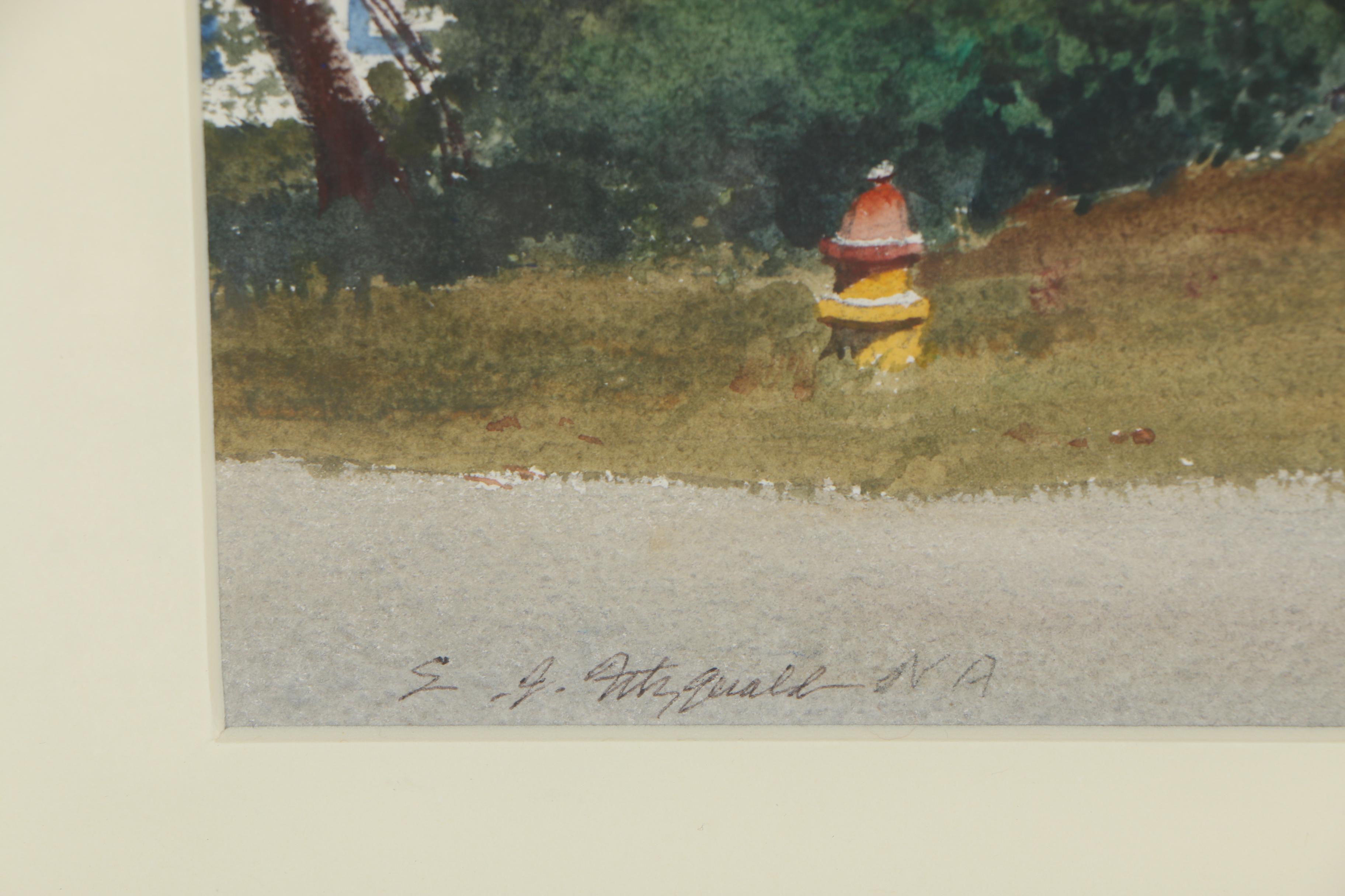Edmond J. Fitzgerald Watercolor Painting