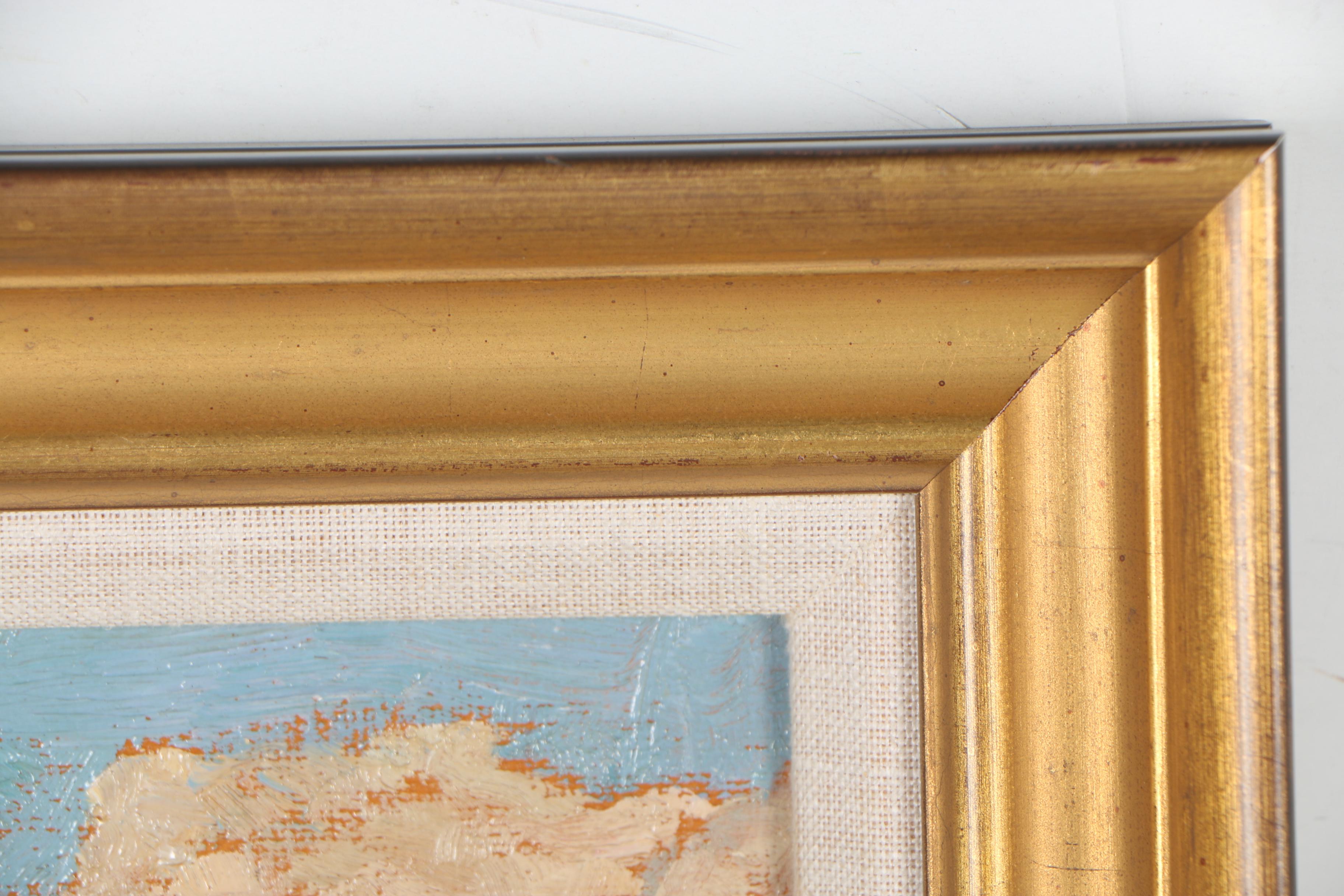 Edmond J. Fitzgerald Oil Painting of Townscape