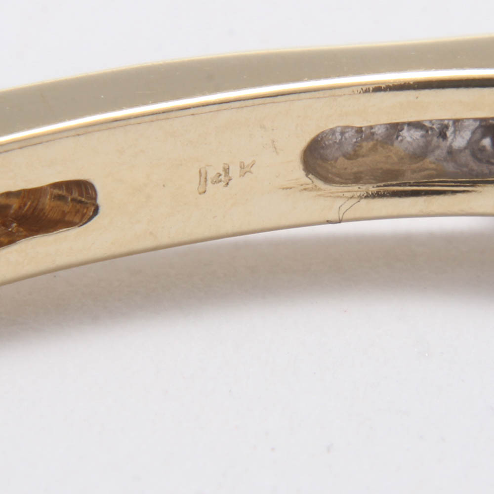 14K Yellow Gold 1.00 CTW Diamond Bangle Bracelet