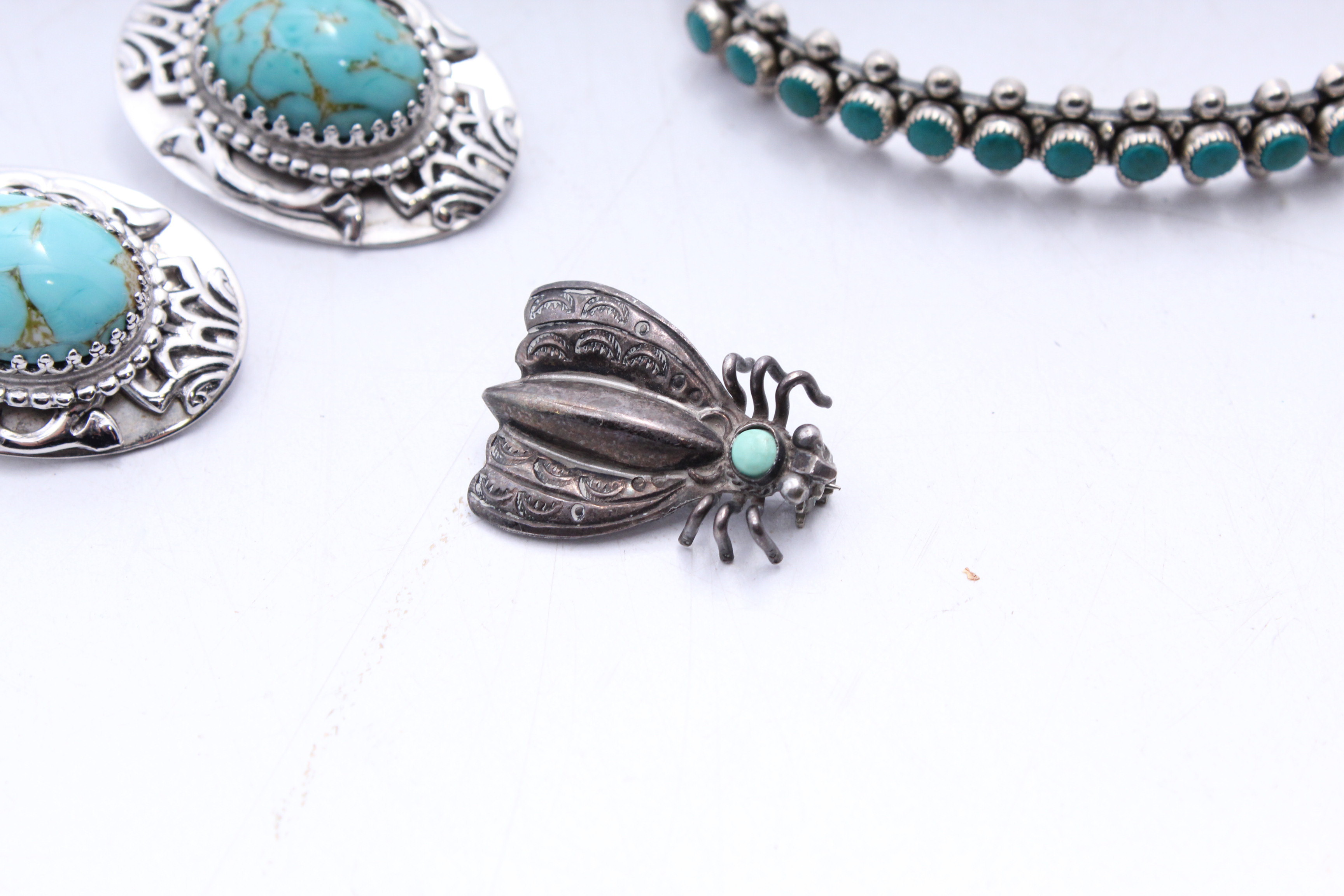 Sterling Silver and Dyed Turquoise Jewelry Collection