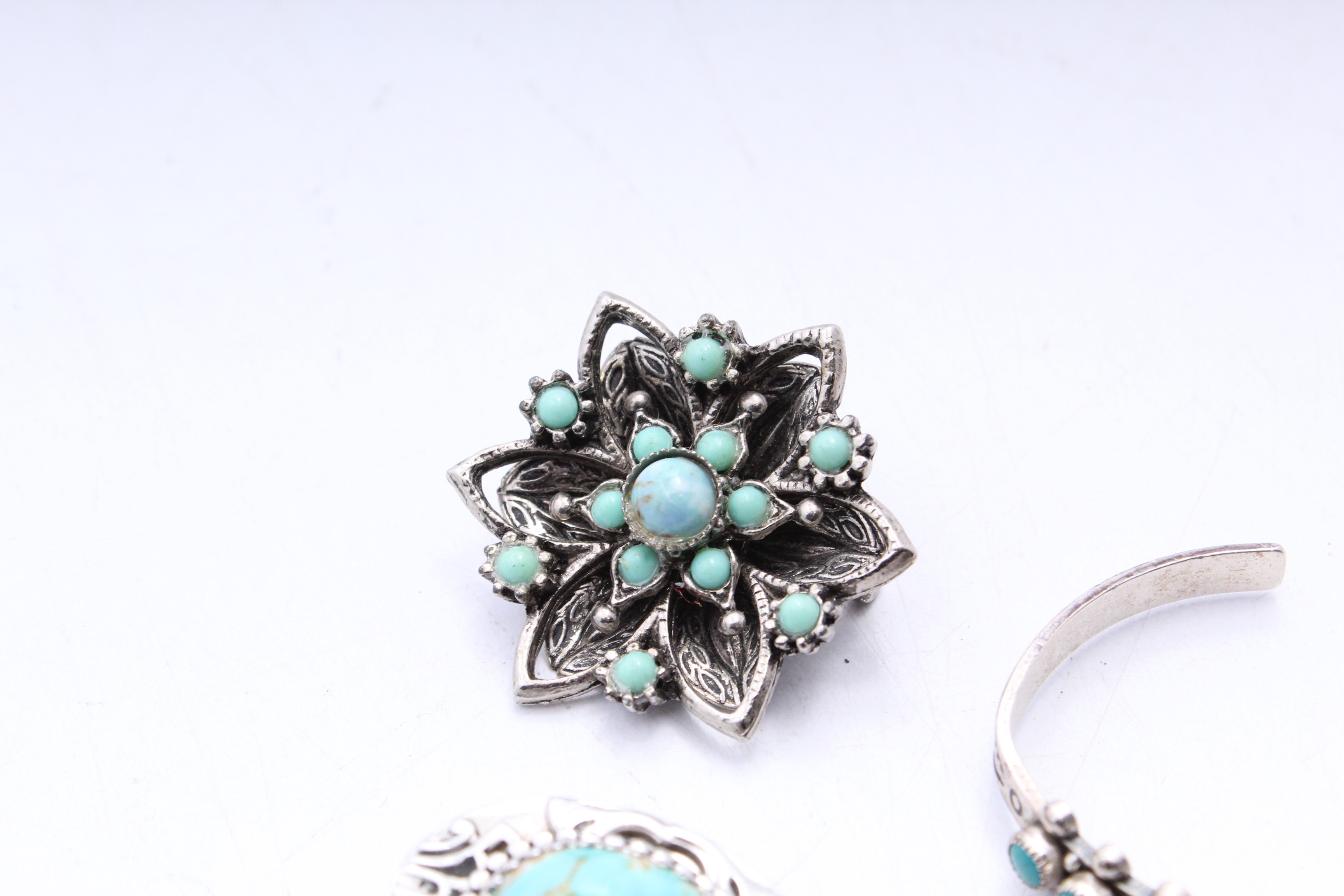 Sterling Silver and Dyed Turquoise Jewelry Collection