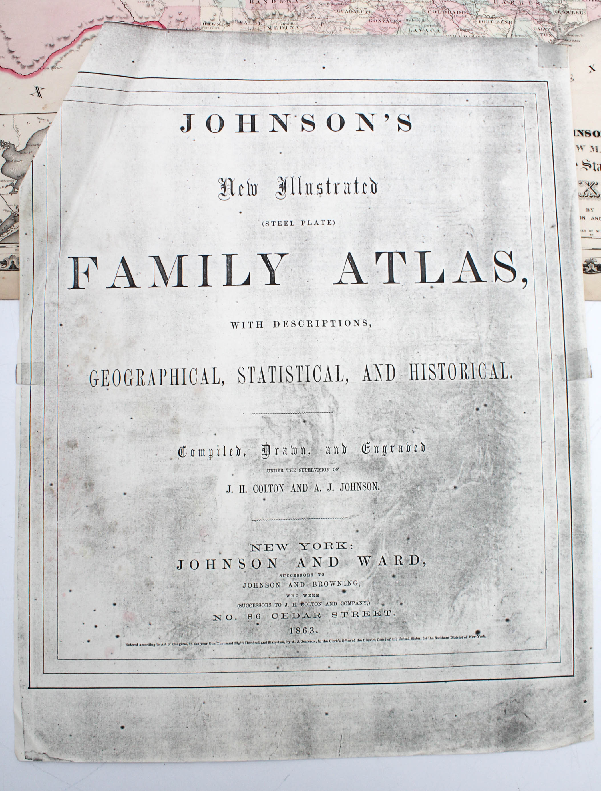 Johnson's 1863 "New Map of the State of Texas"