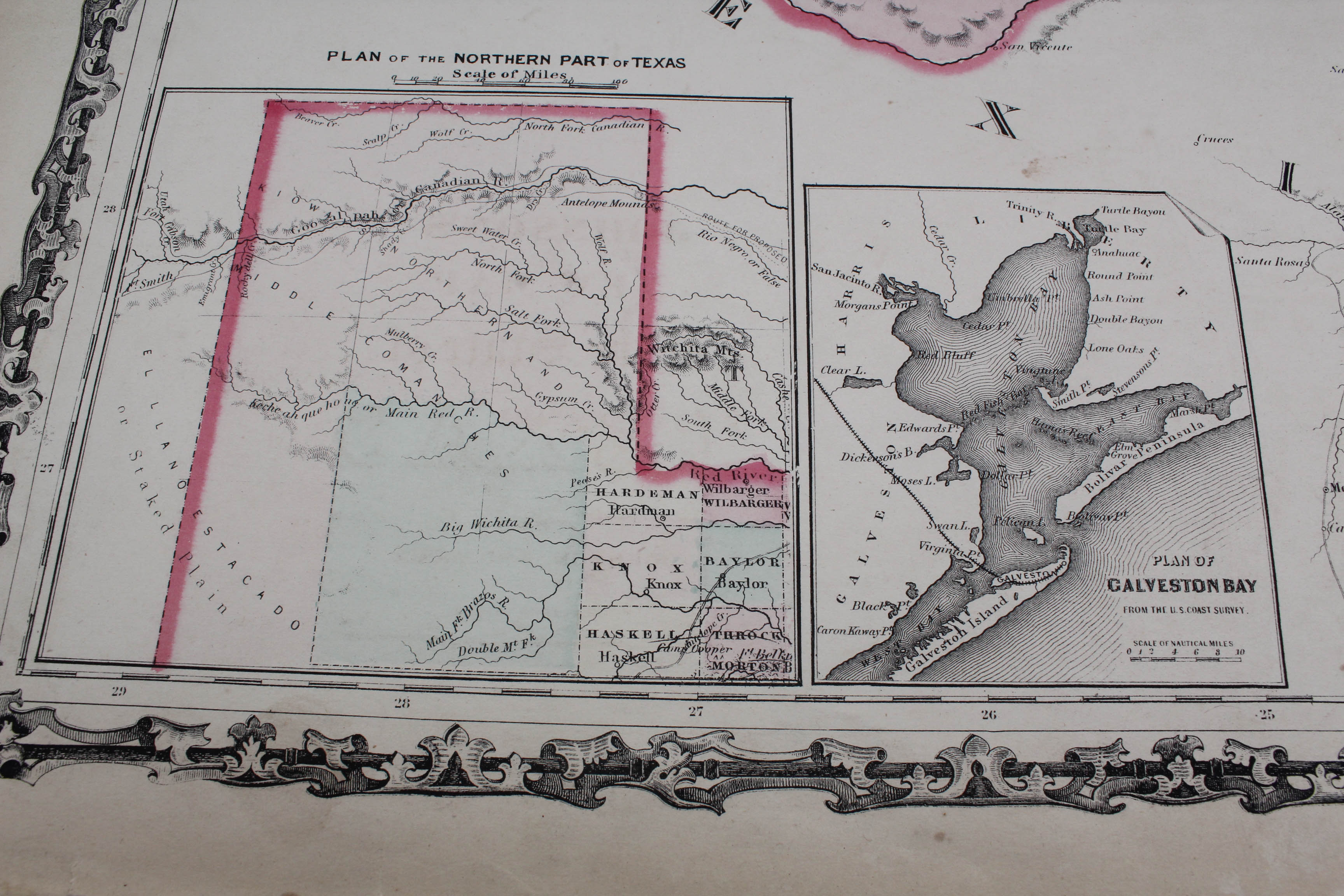 Johnson's 1863 "New Map of the State of Texas"