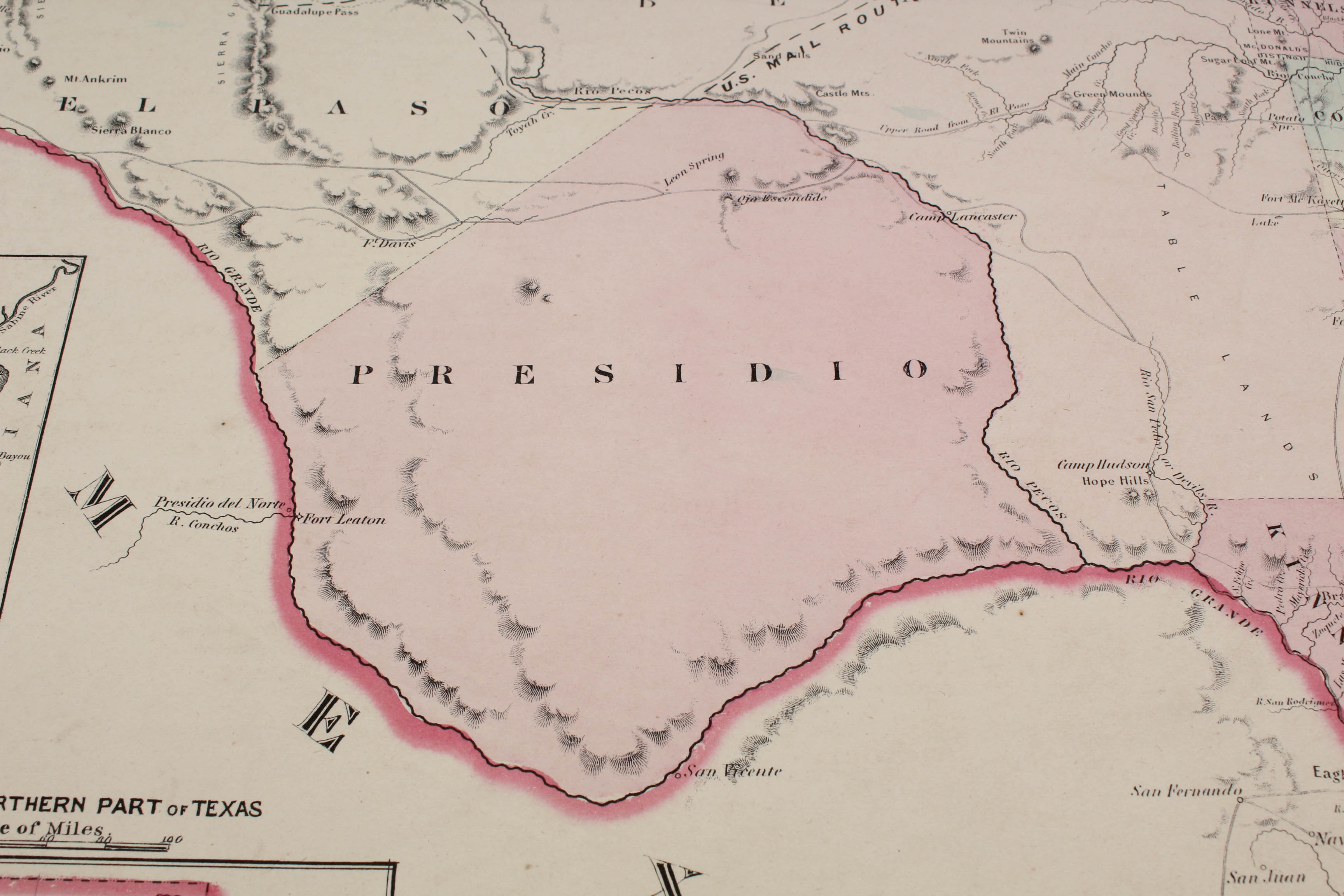 Johnson's 1863 "New Map of the State of Texas"