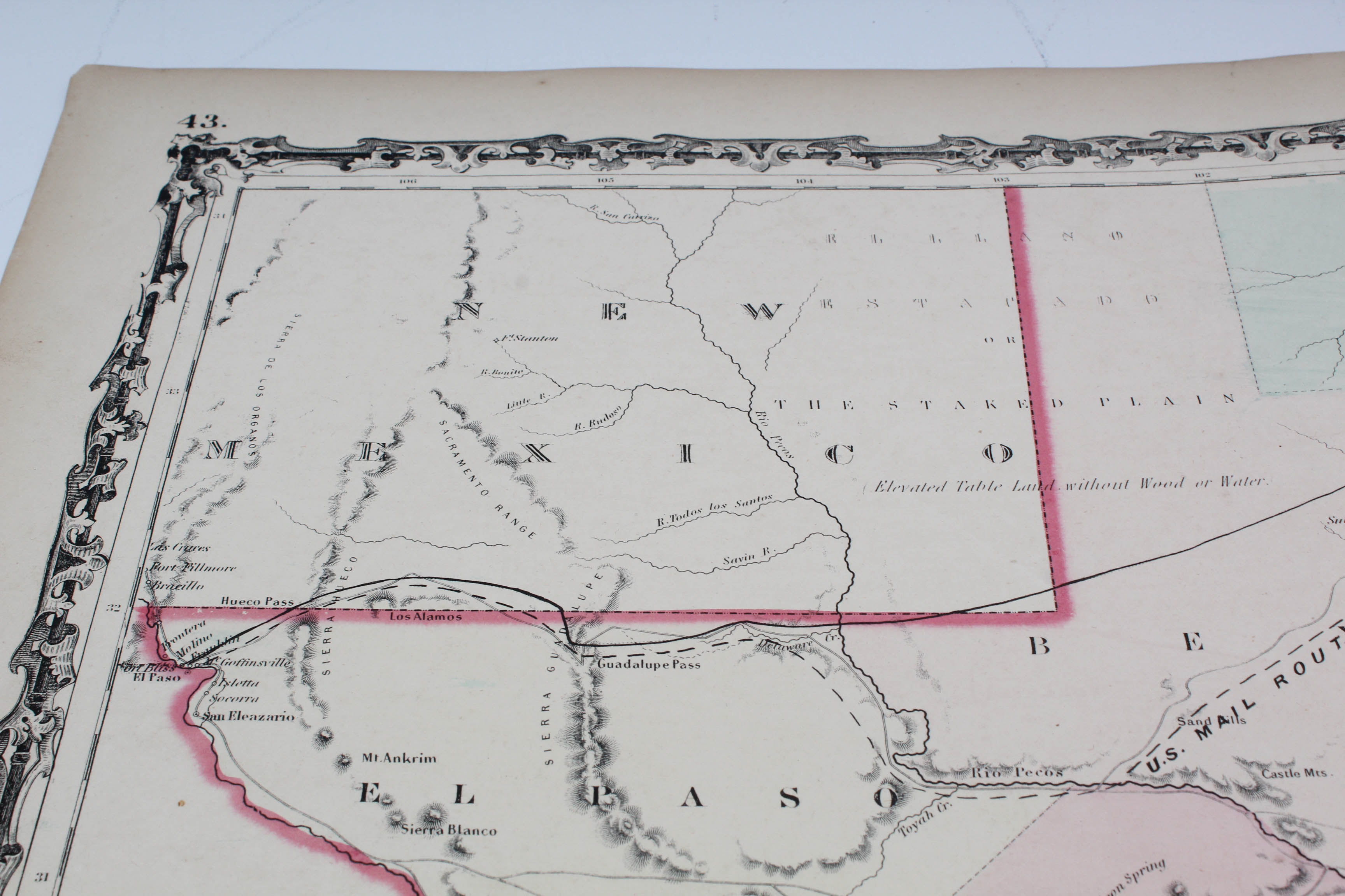Johnson's 1863 "New Map of the State of Texas"