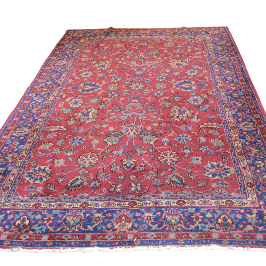 Hand-Knotted Indo-Persian Wool Area Rug