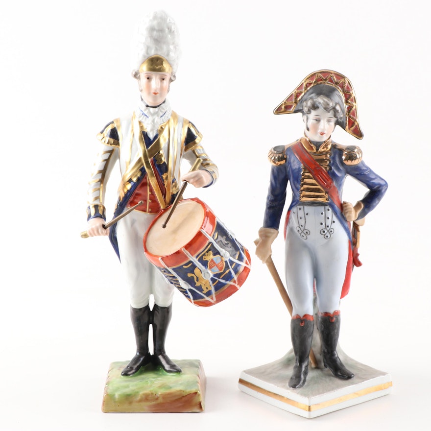 Porcelain Military Band Figurines, Early to Mid 19th Century