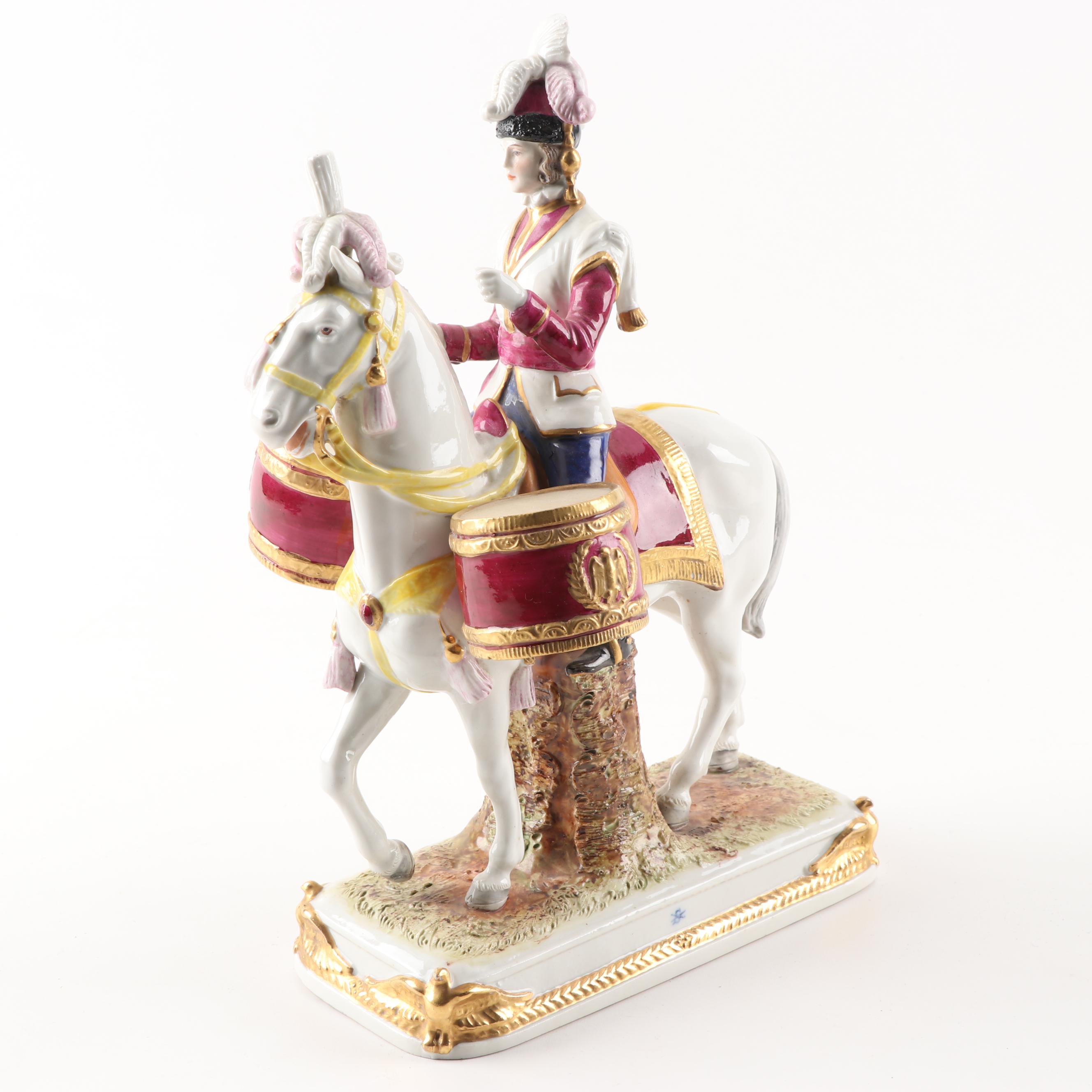 Kister Porcelain "Garde Imperiale" Soldier Figurine, Early 20th Century