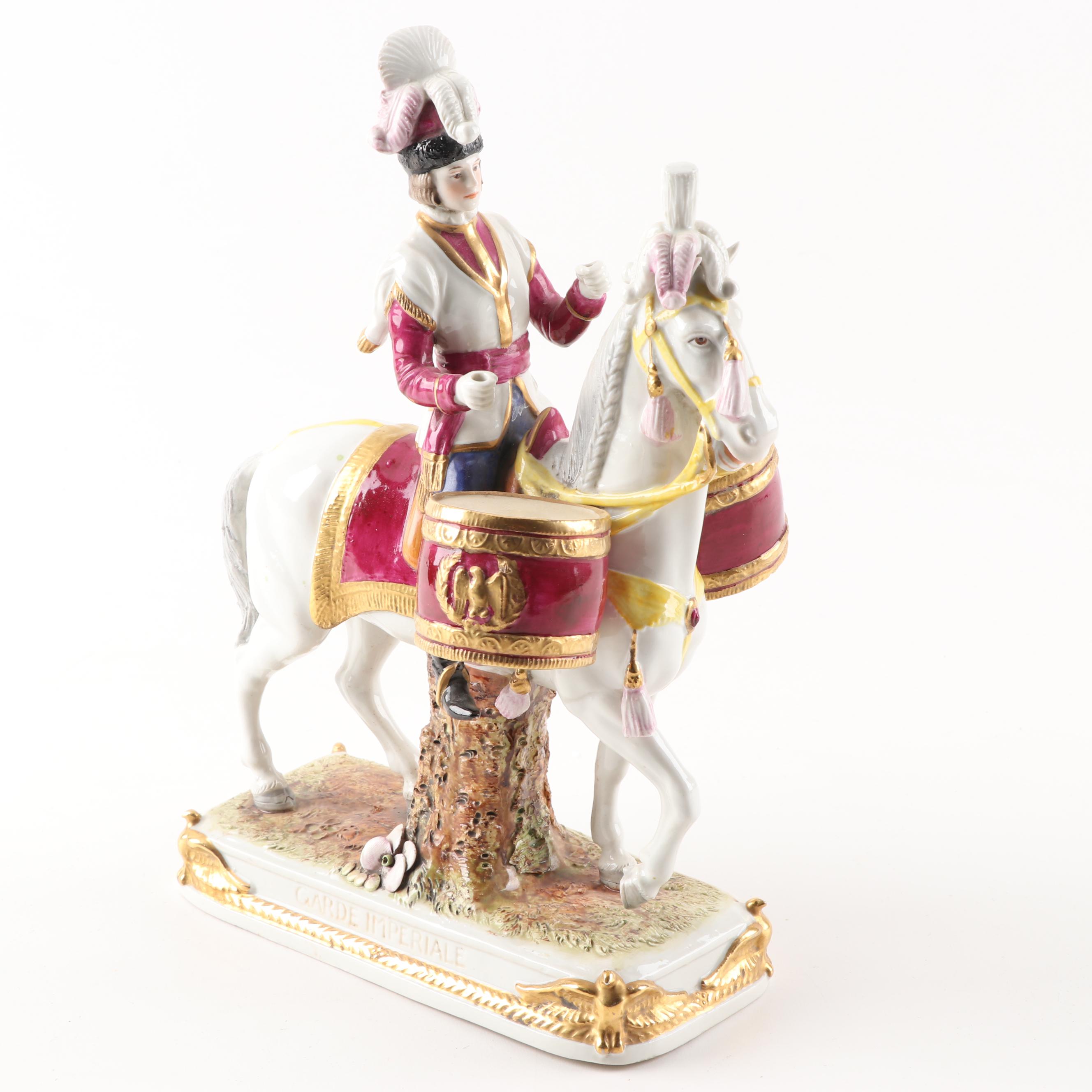 Kister Porcelain "Garde Imperiale" Soldier Figurine, Early 20th Century