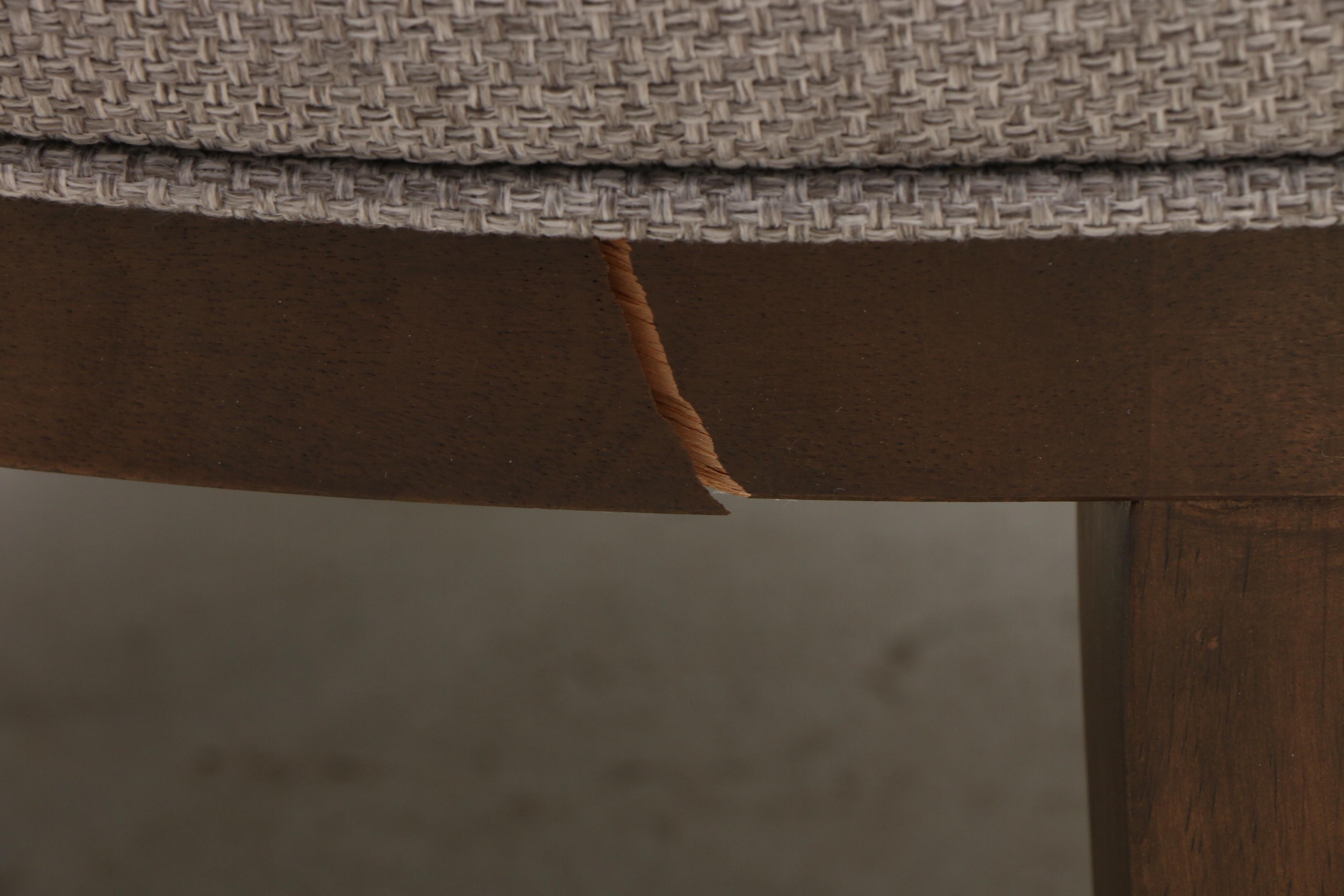 Contemporary Upholstered High Back Arm Chair in Grey