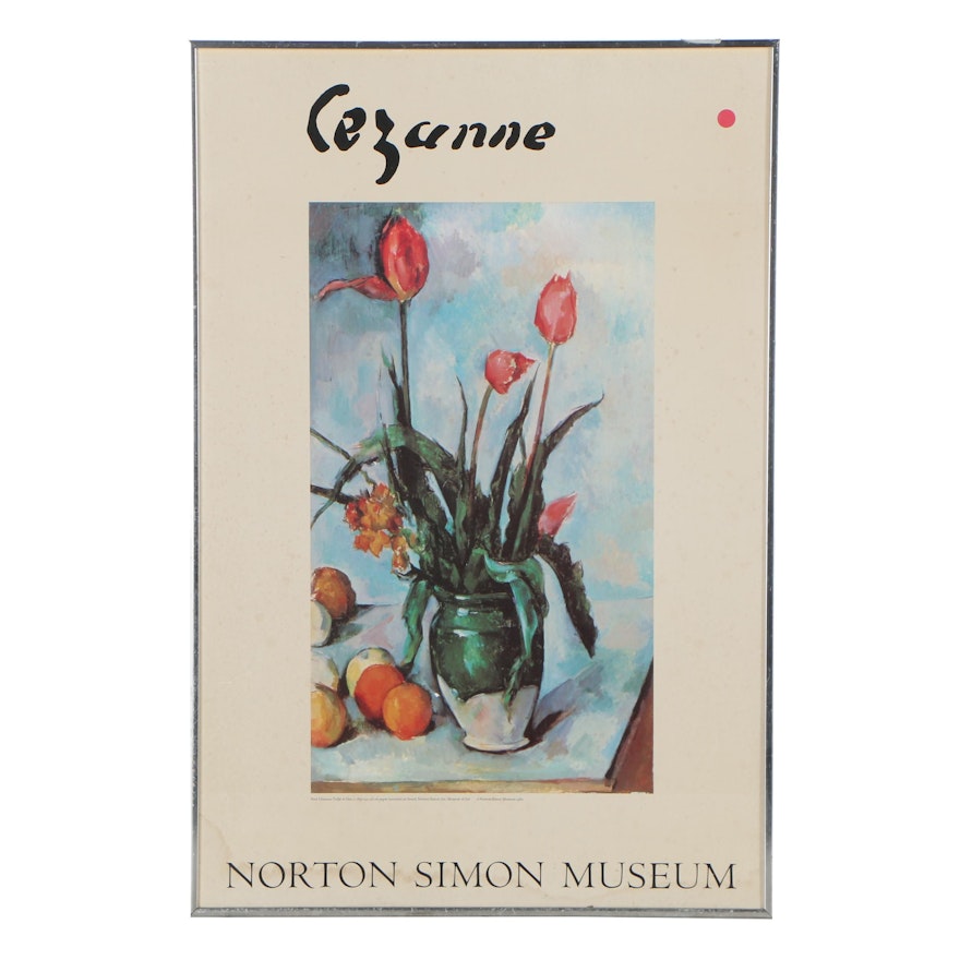 Norton Simon Museum Offset Lithograph Exhibition Poster after Paul Cézanne