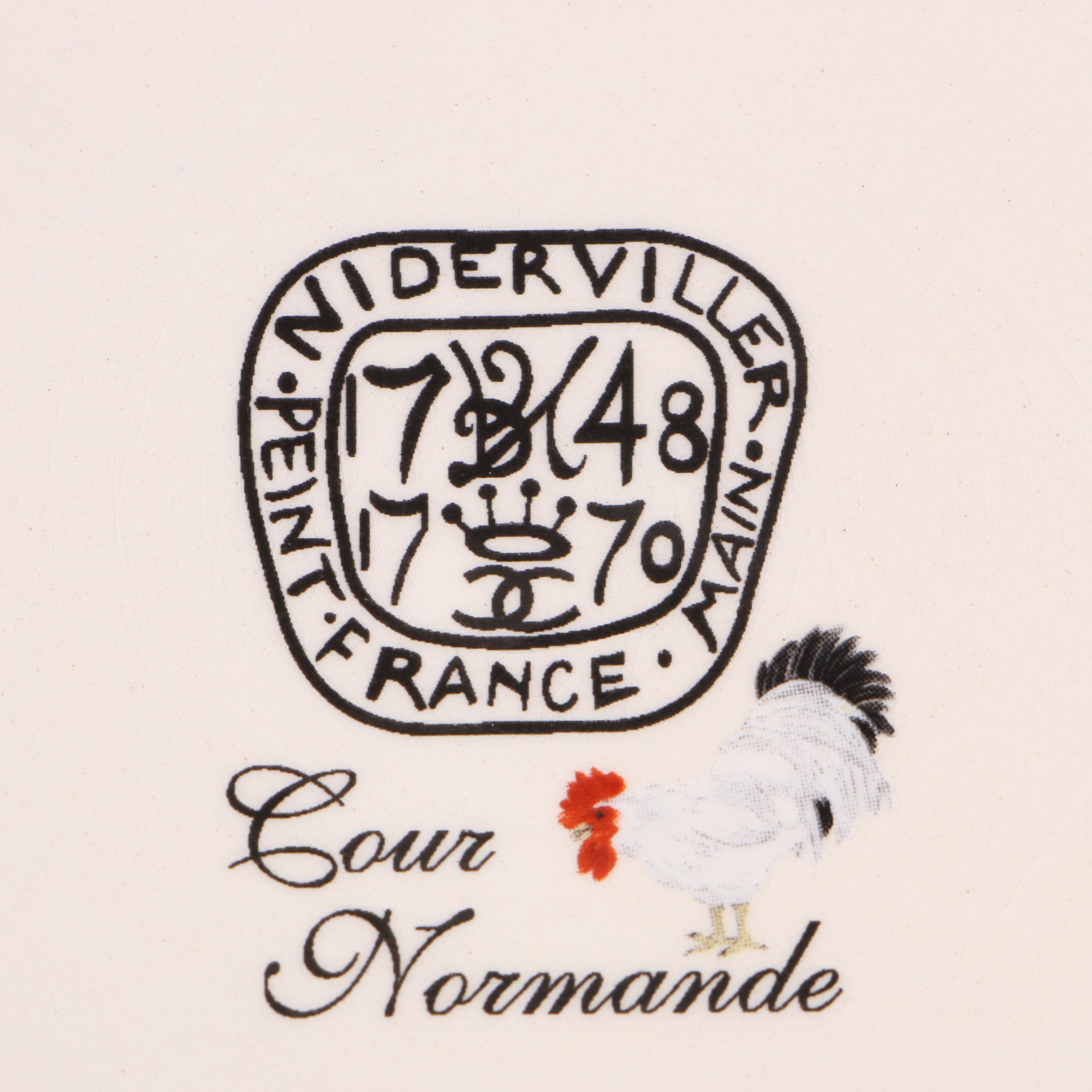 Niderviller "Cour Normande Bronze Green" Earthenware Dinnerware