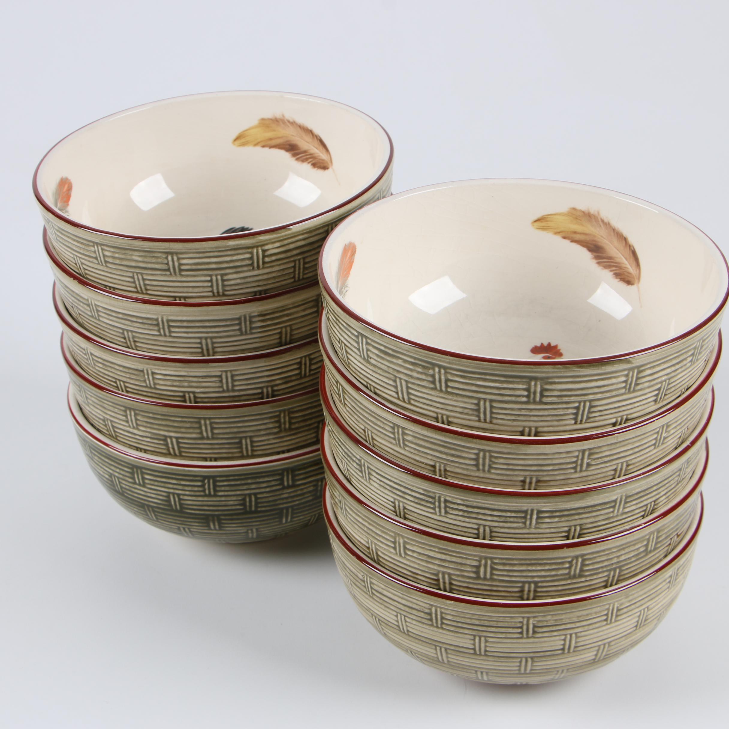 Niderviller "Cour Normande Bronze Green" Earthenware Dinnerware