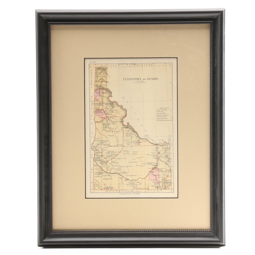 Antique Map "Territory of Idaho"