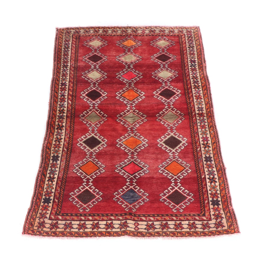 Hand-Knotted Persian Gabbeh Wool Rug