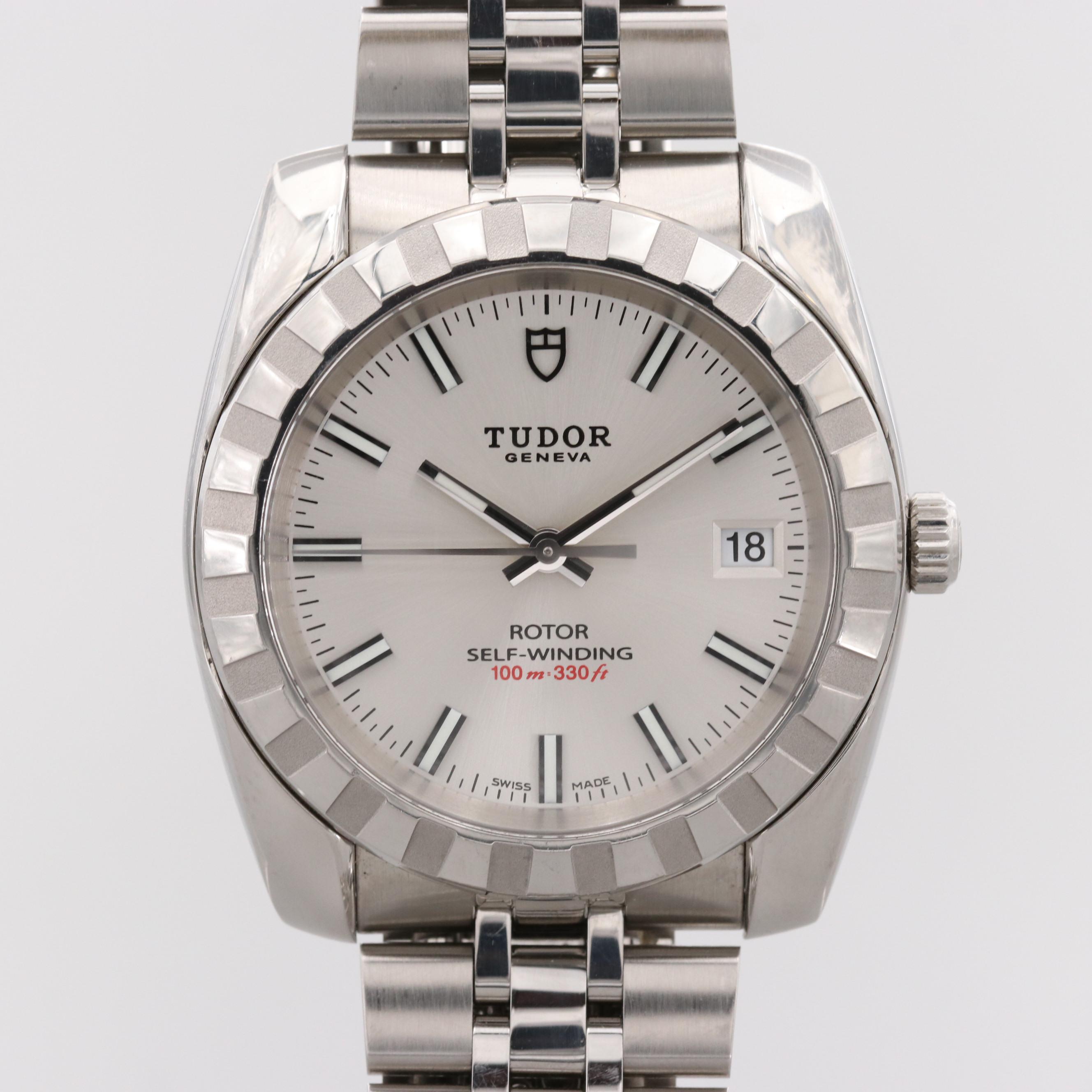 Tudor By Rolex Auto Prince Stainless Steel Watch With Date
