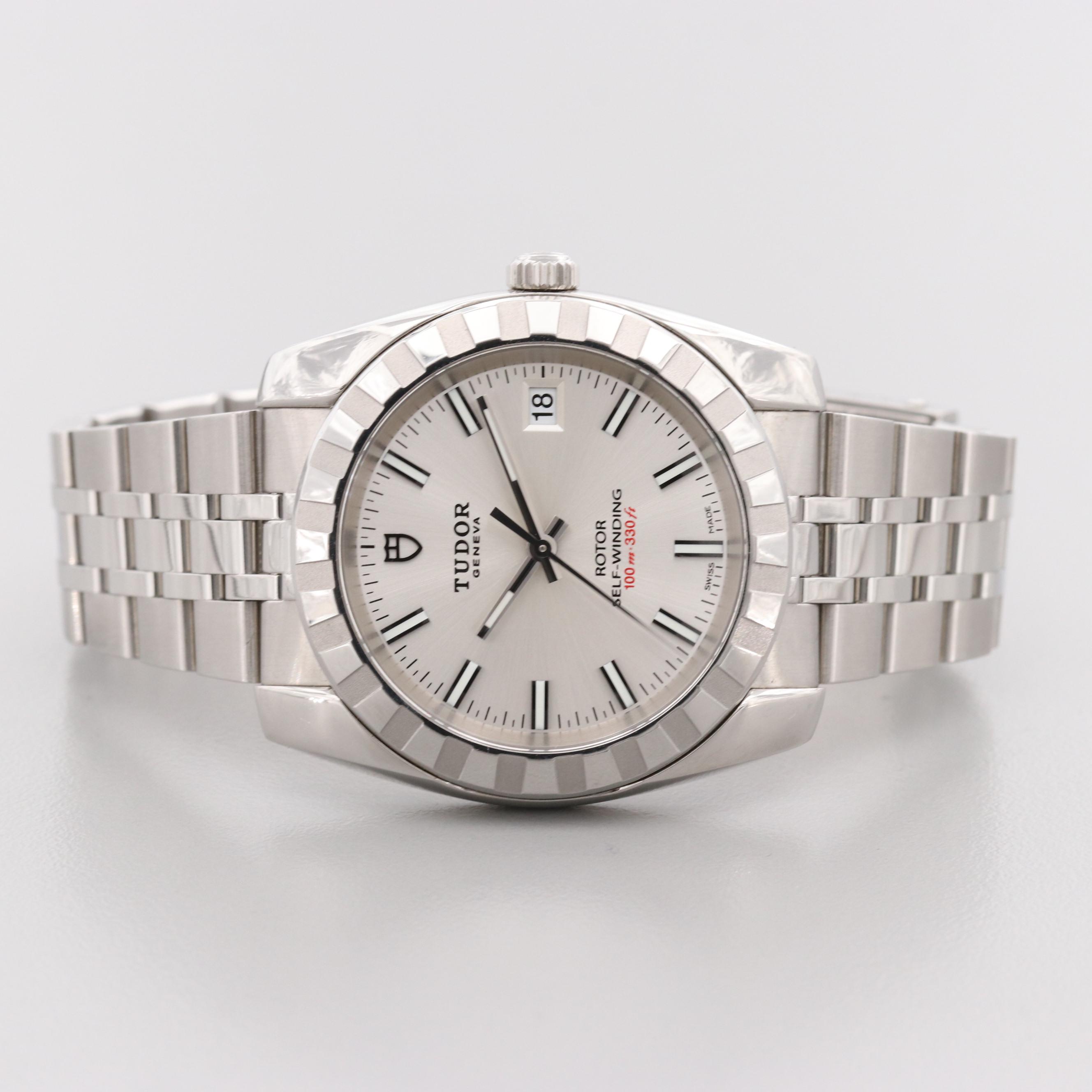 Tudor By Rolex Auto Prince Stainless Steel Watch With Date