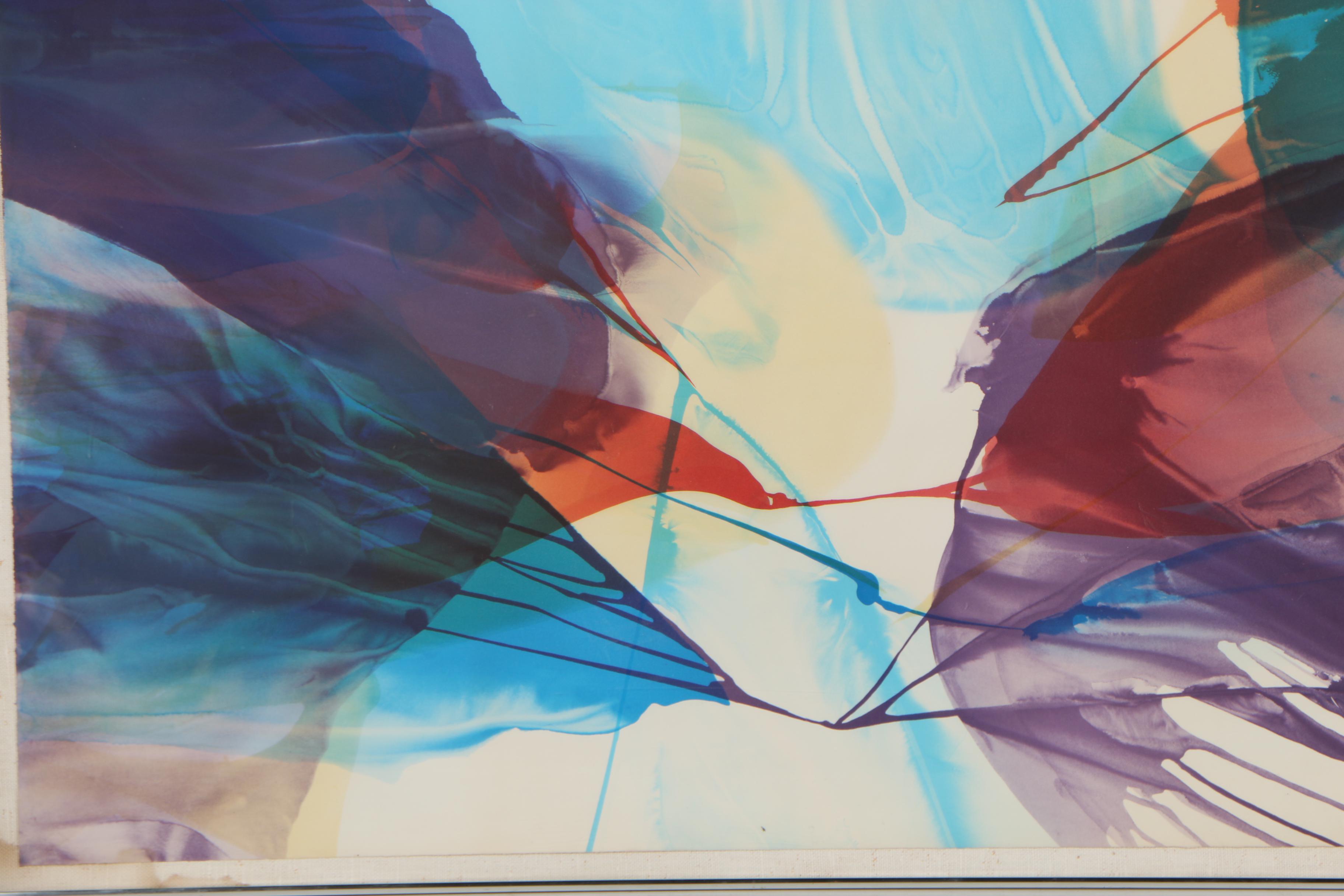 Paul Jenkins 1972 Color Lithograph "Light Graphic"