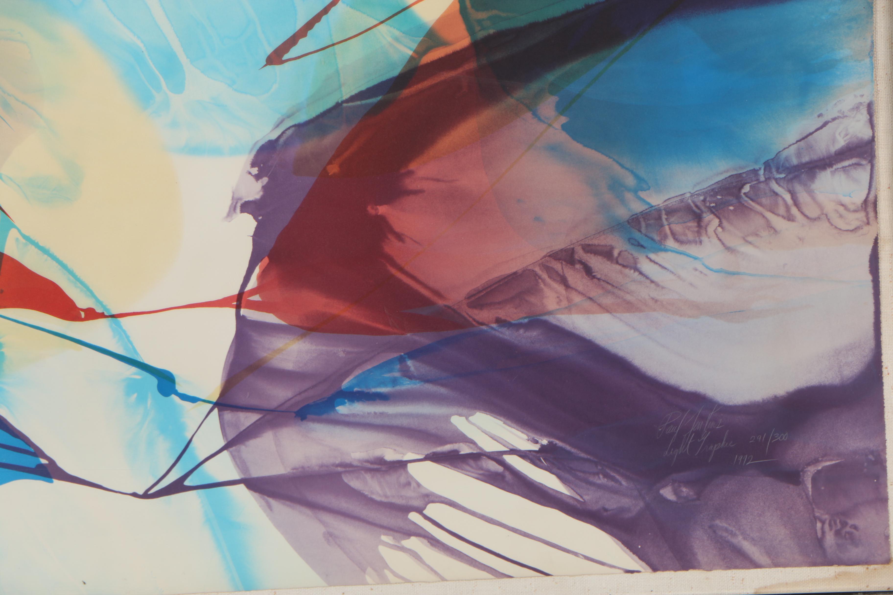 Paul Jenkins 1972 Color Lithograph "Light Graphic"