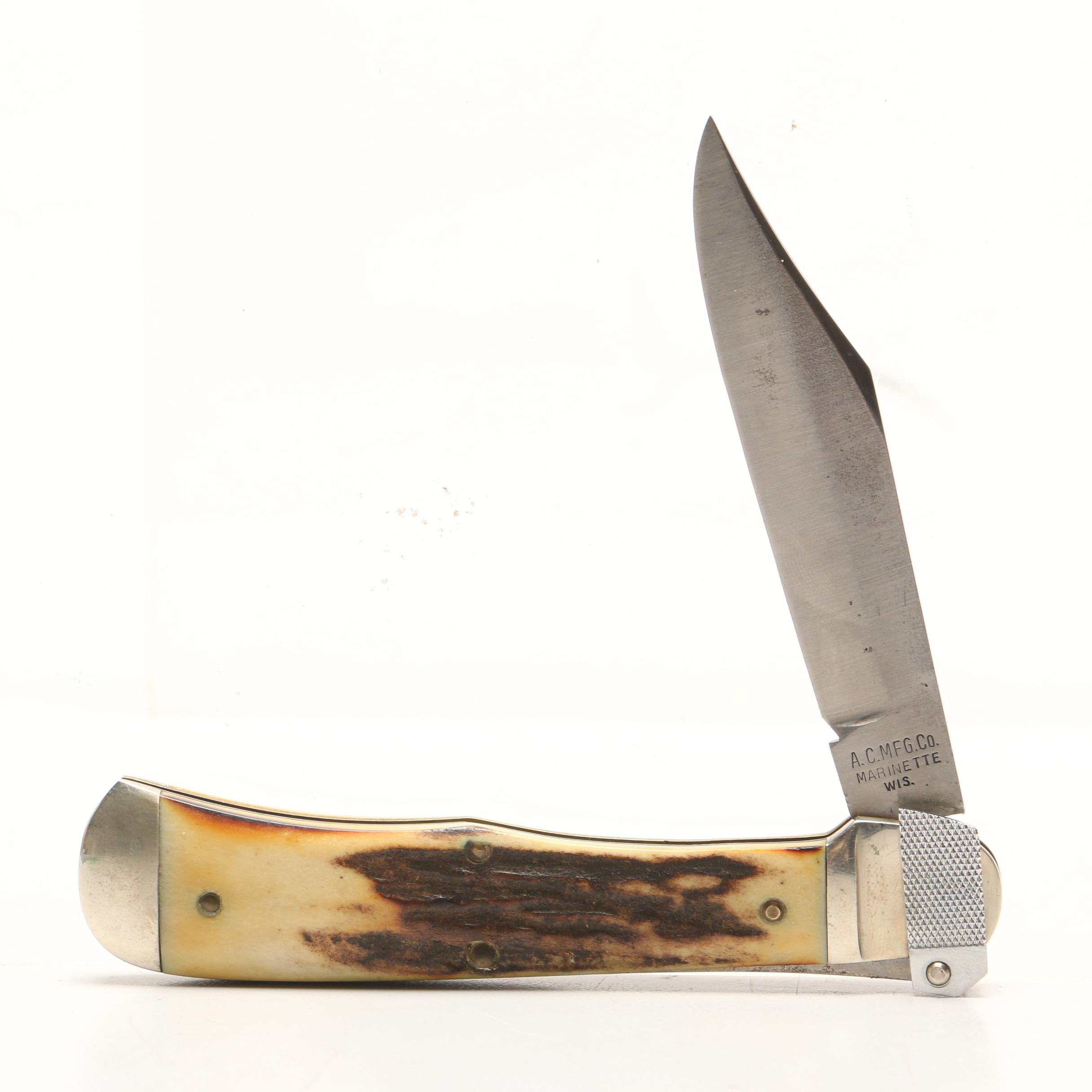 Vintage A.C. MFG. Co. Marinette Folding Knife