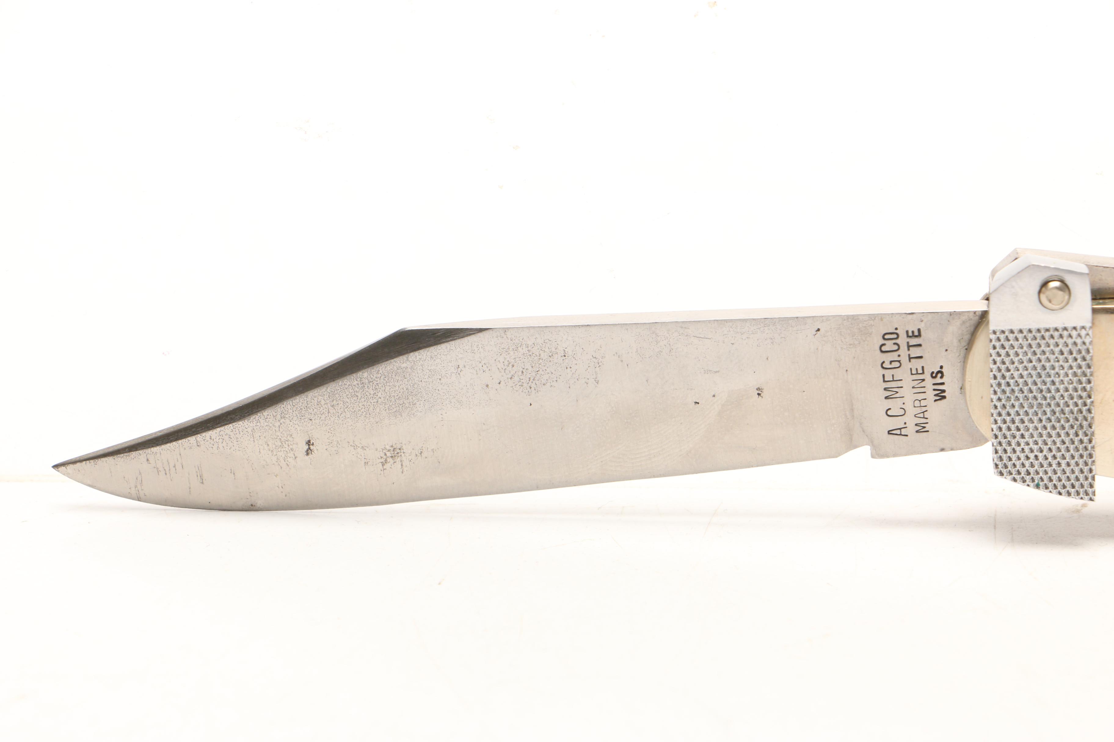Vintage A.C. MFG. Co. Marinette Folding Knife