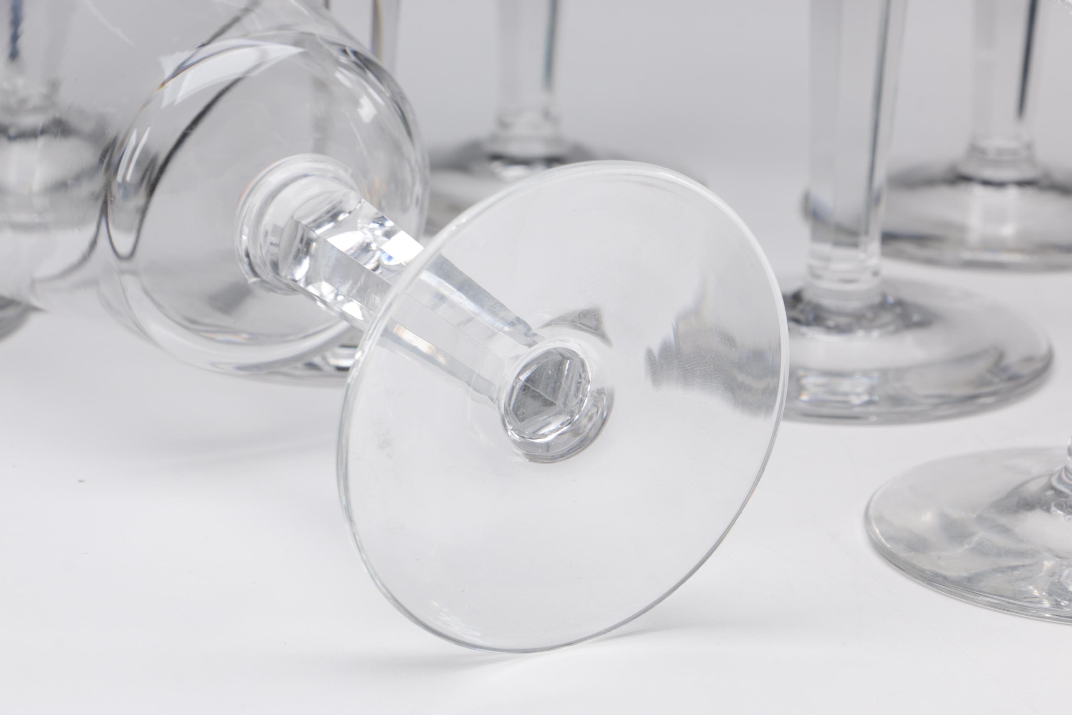 Silver-Rimmed Wine Glasses