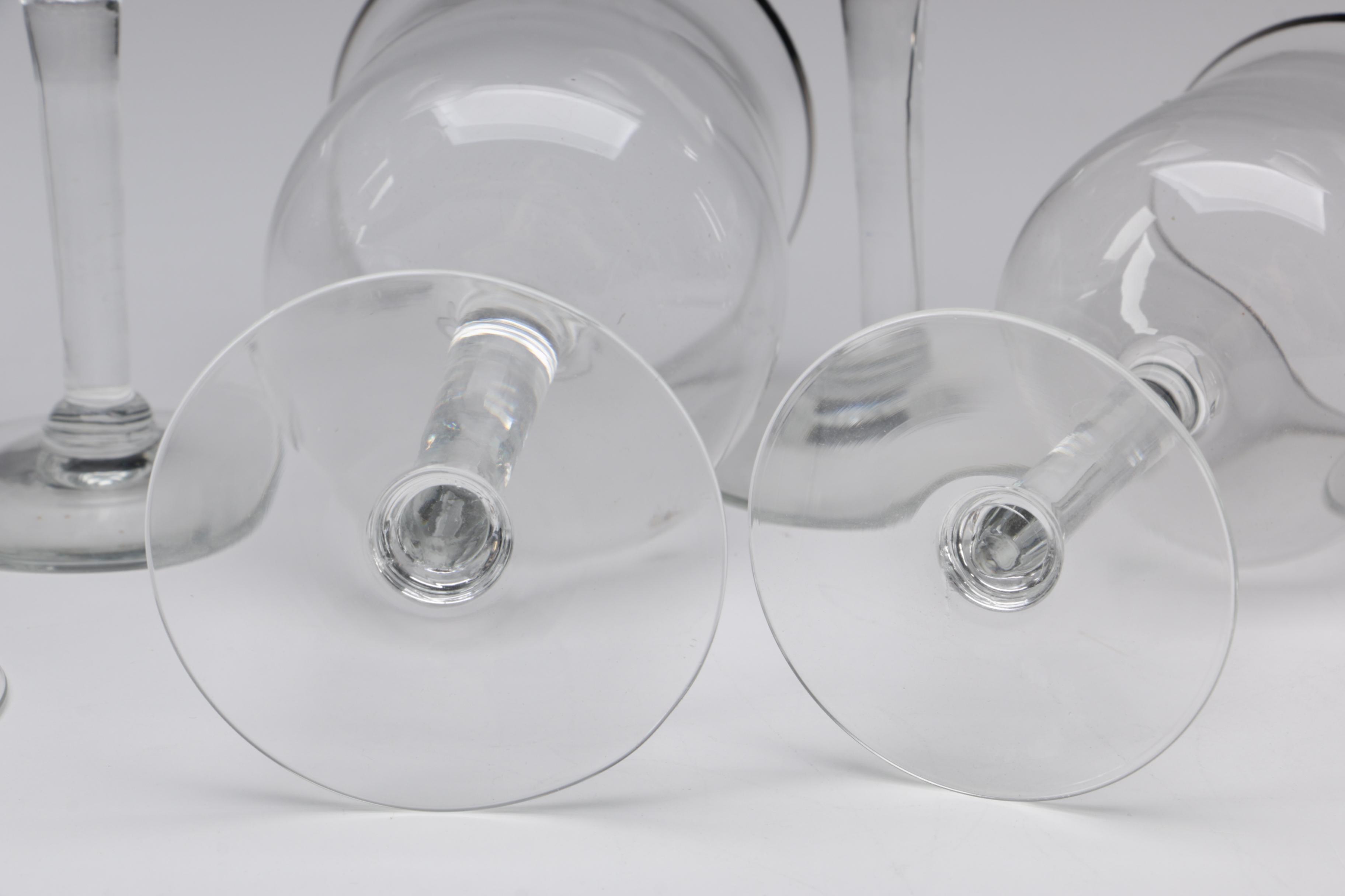 Silver-Rimmed Wine Glasses