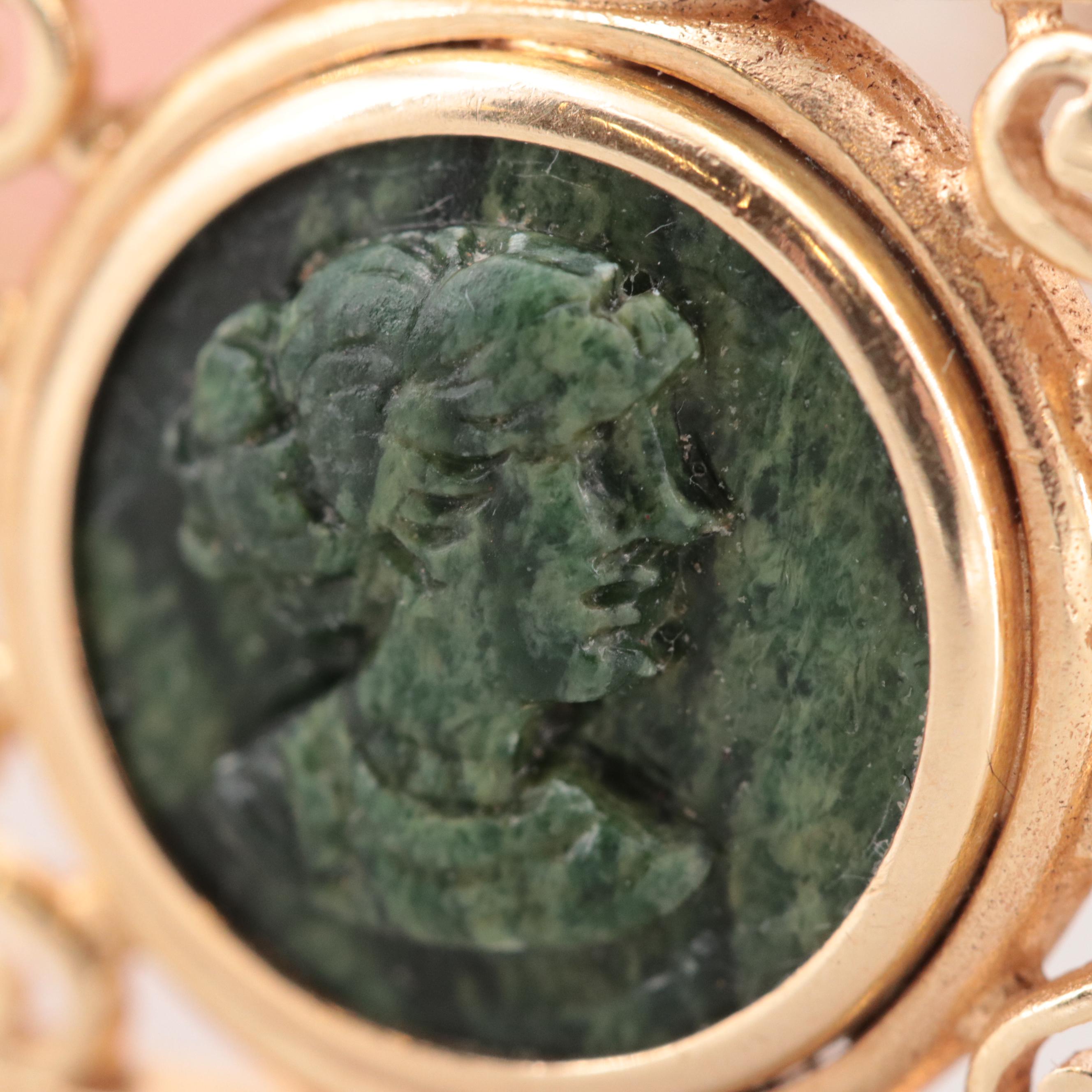 Giovanni Apa 14K Yellow Gold Multi-Gemstone Cameo Bracelet