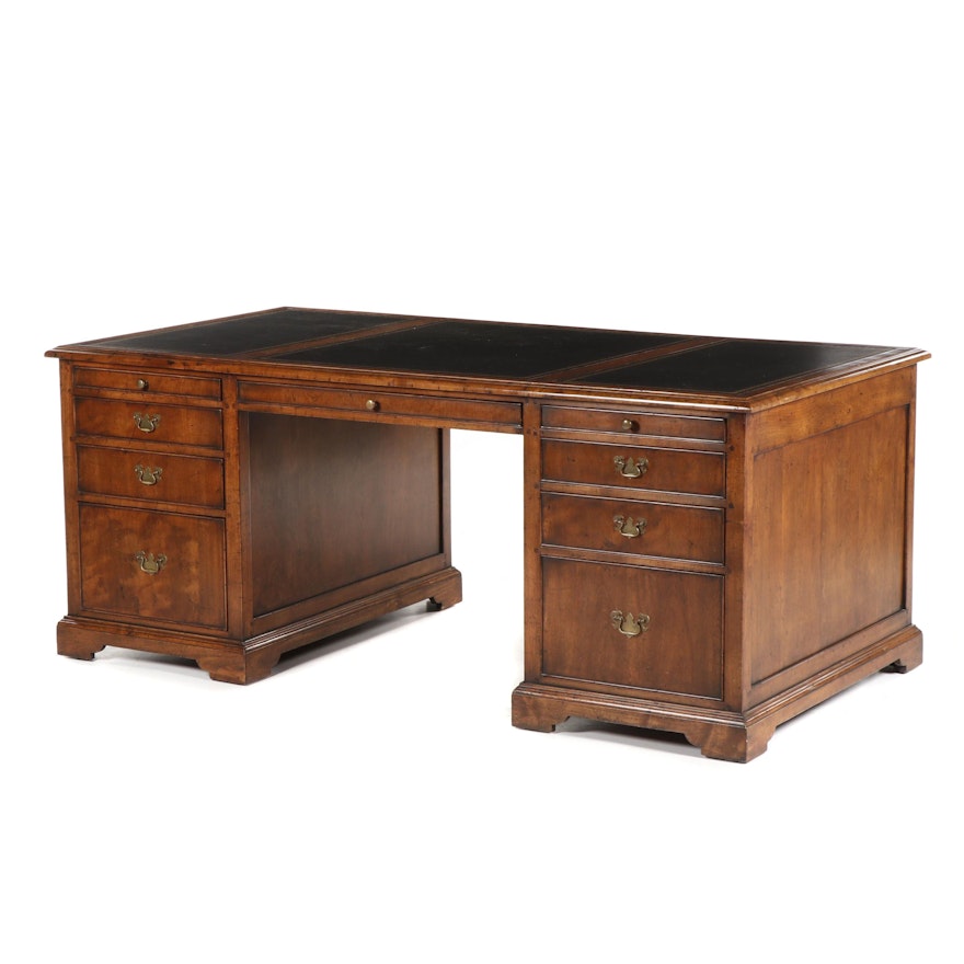 William Switzer Bespoke George III Style Walnut Partners Desk