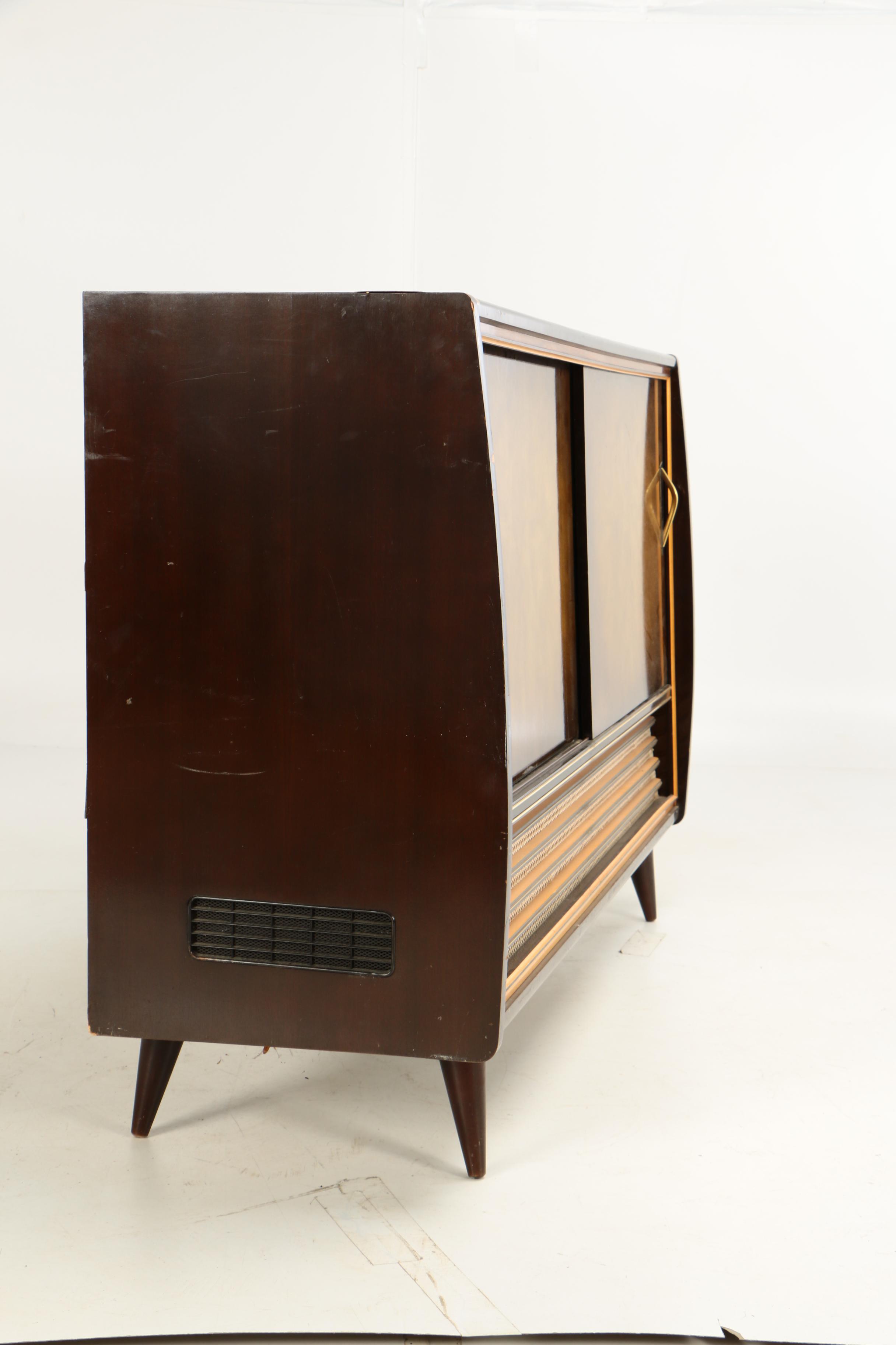 Mid Century Modern Graetz "Belcanto" Radio Phonograph Cabinet, 1960s