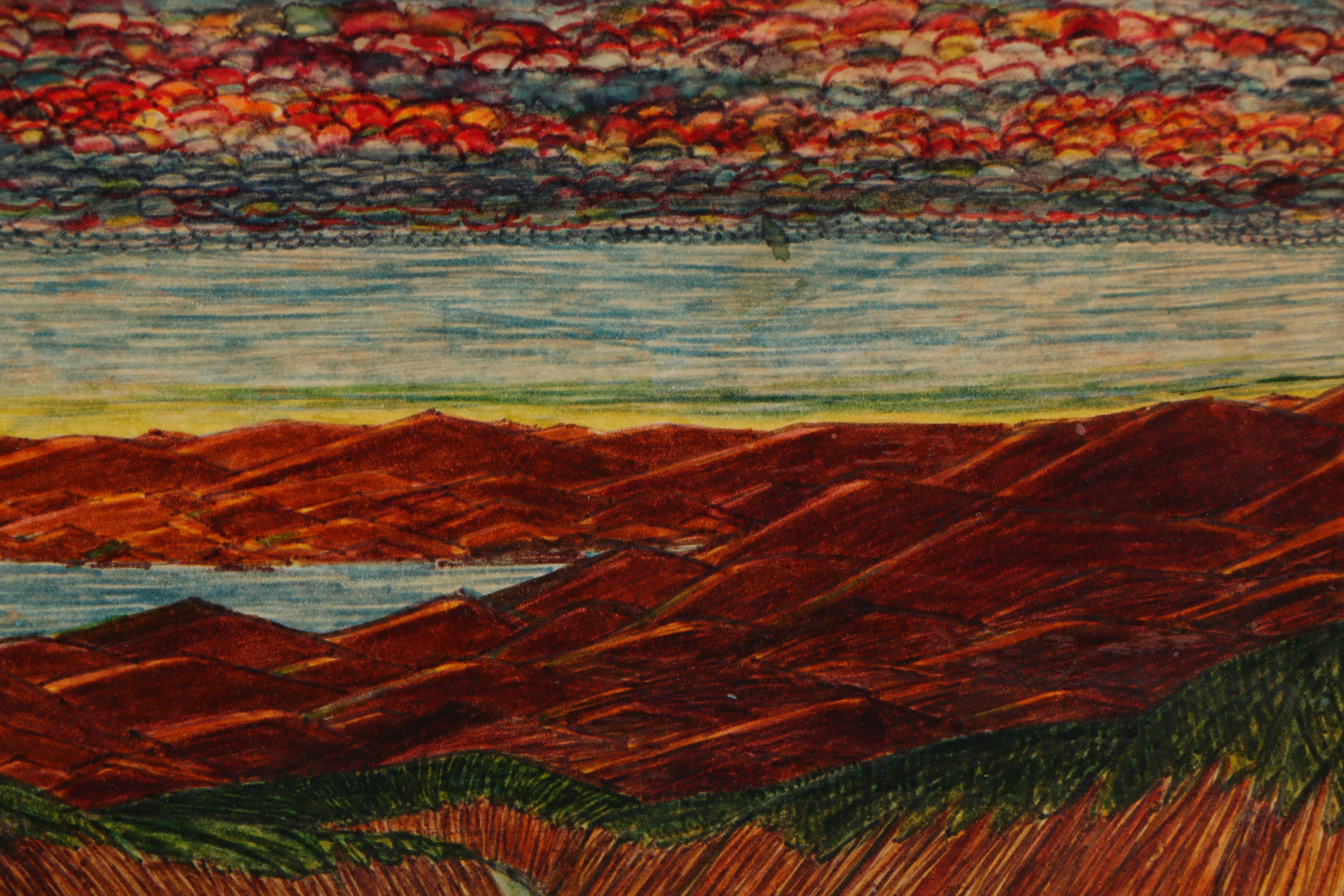 John J. Marfoglia 1994 Folk Mixed Media Paintings