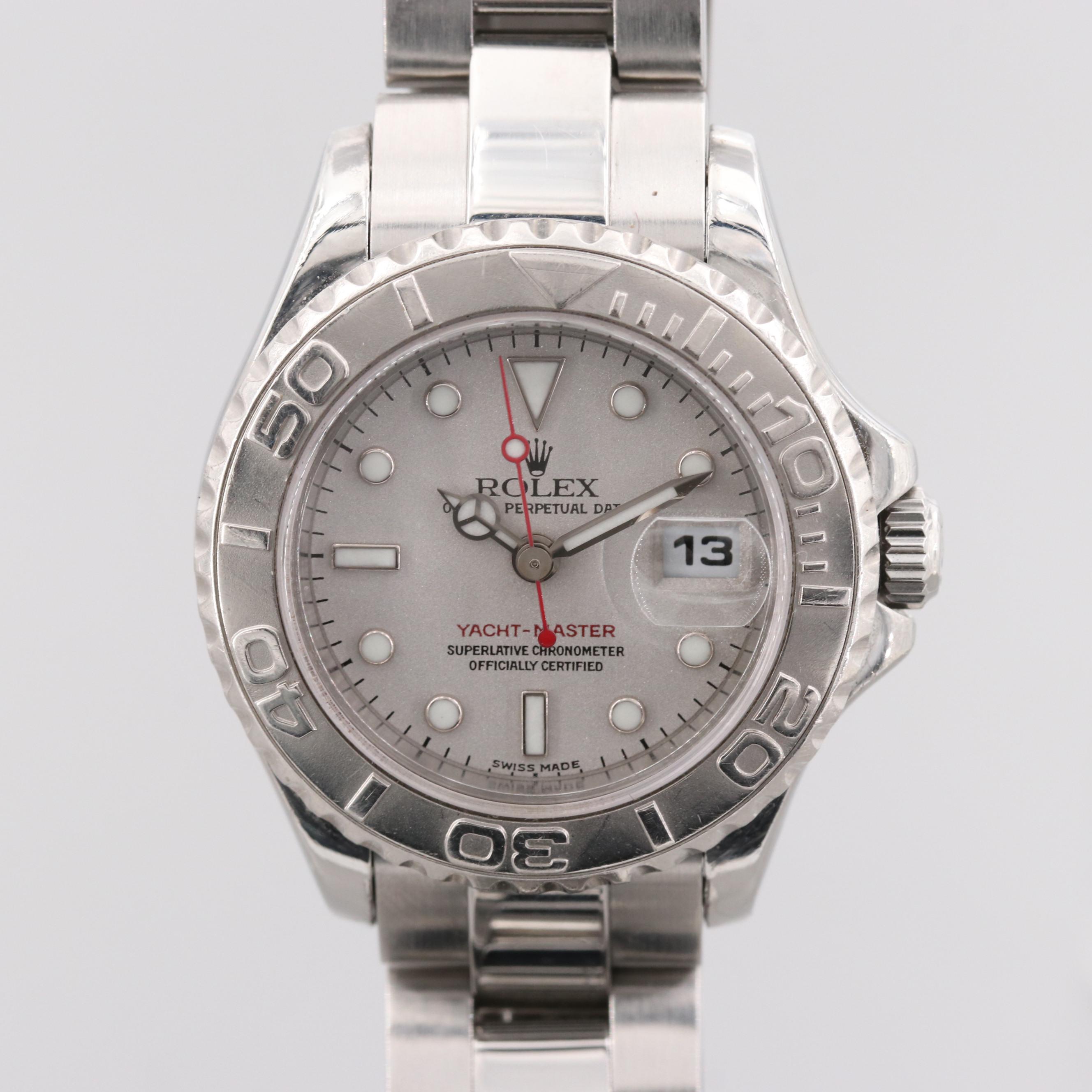 Rolex Yacht-Master Stainless Steel and Platinum Watch, 1999