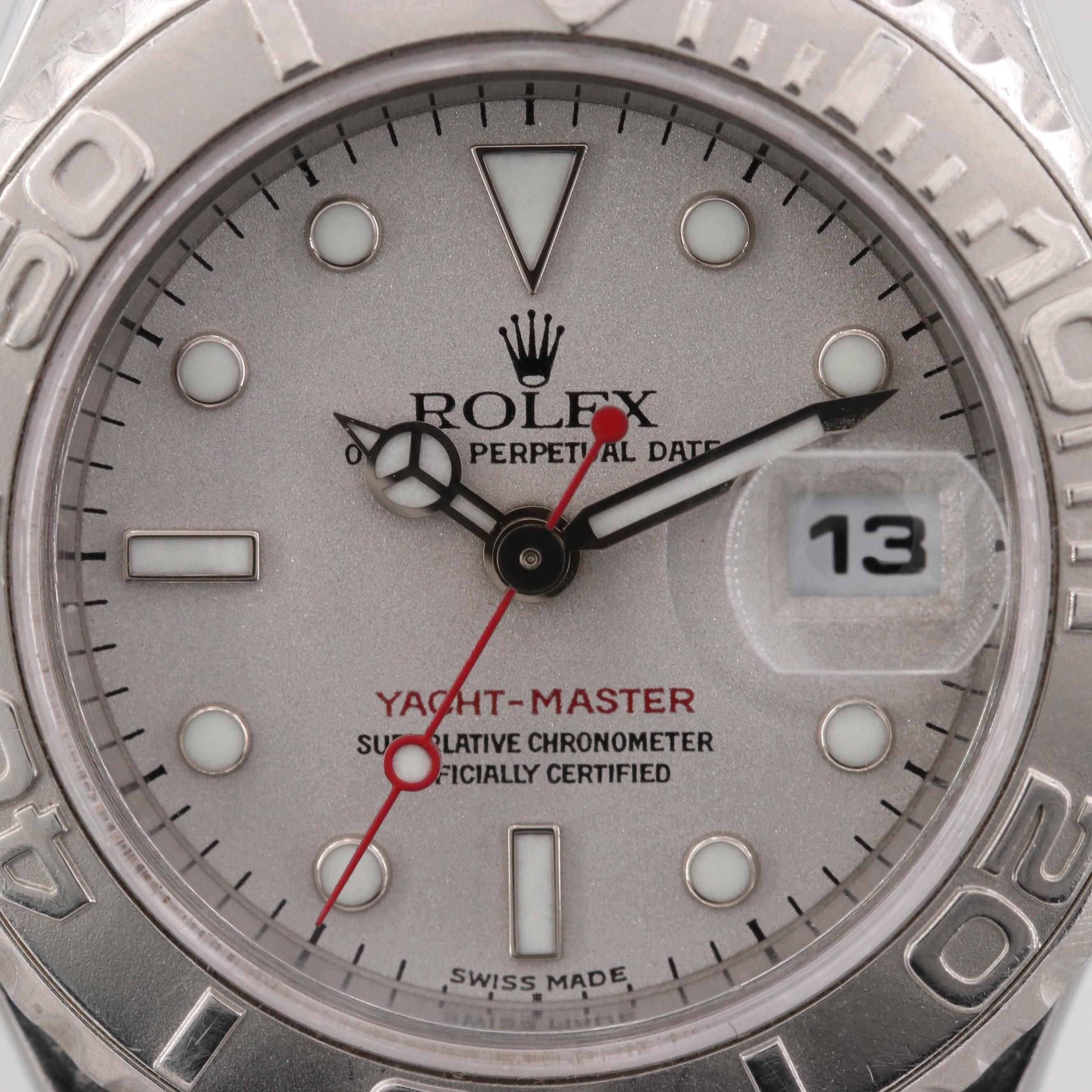 Rolex Yacht-Master Stainless Steel and Platinum Watch, 1999