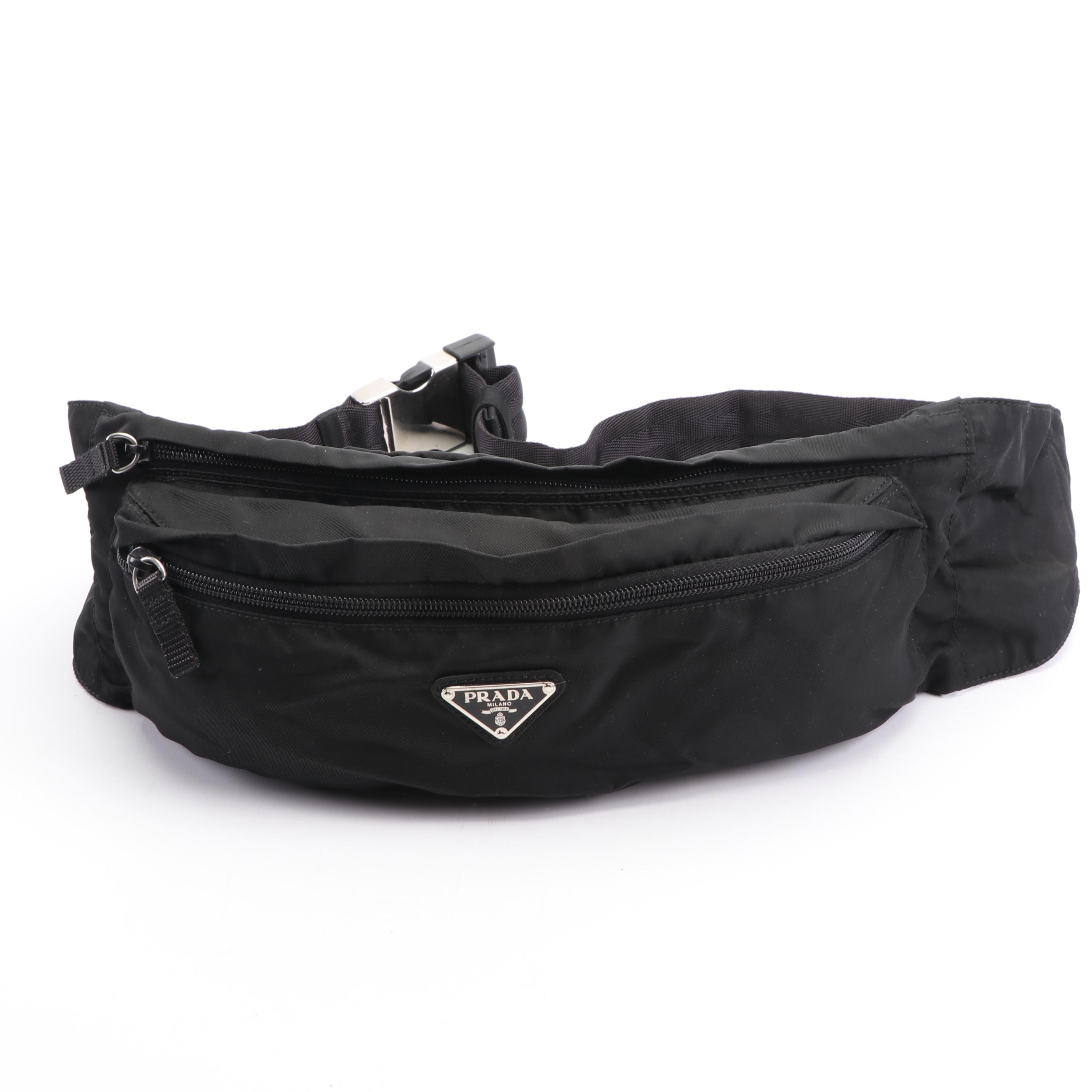 Prada Black Nylon Belt Bag