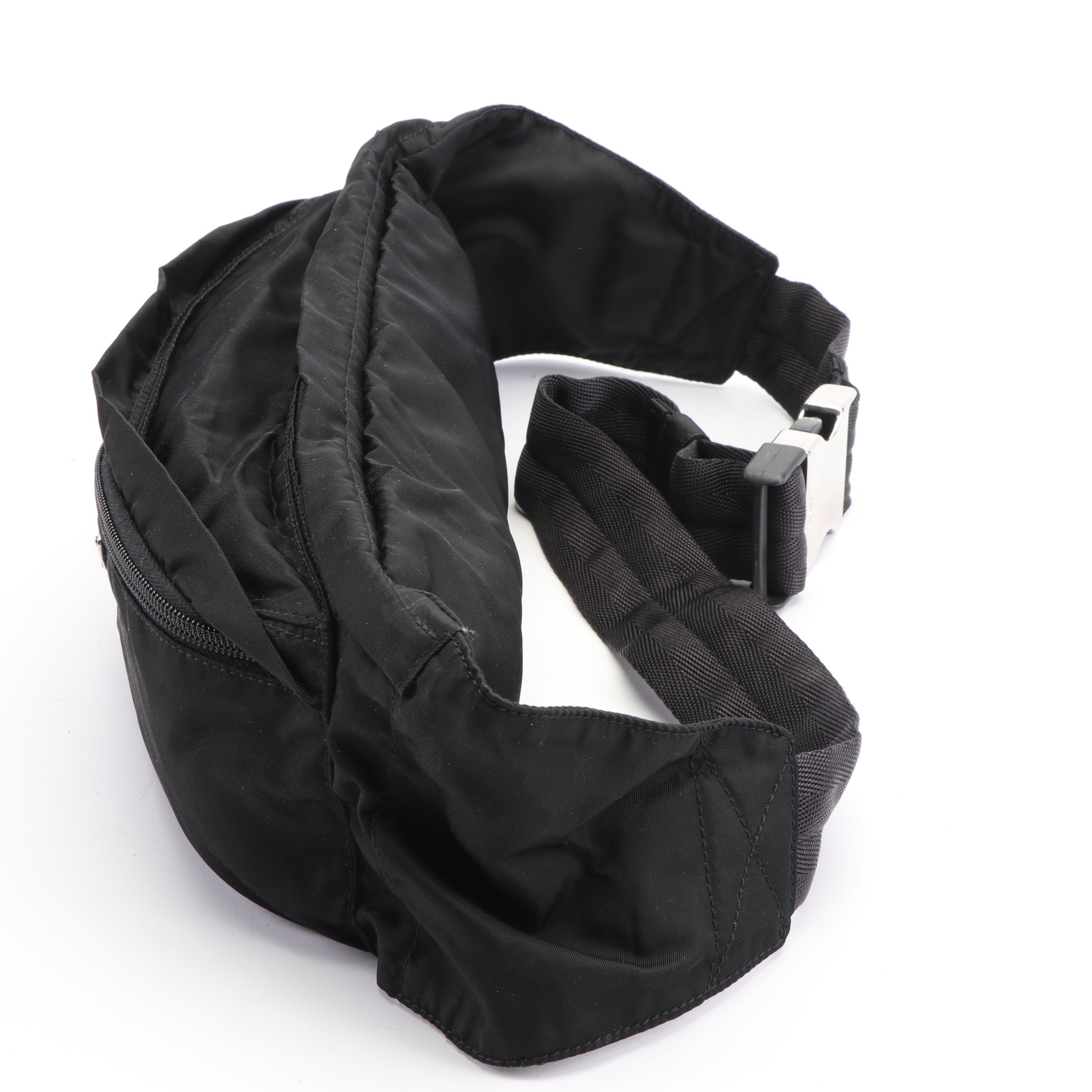 Prada Black Nylon Belt Bag