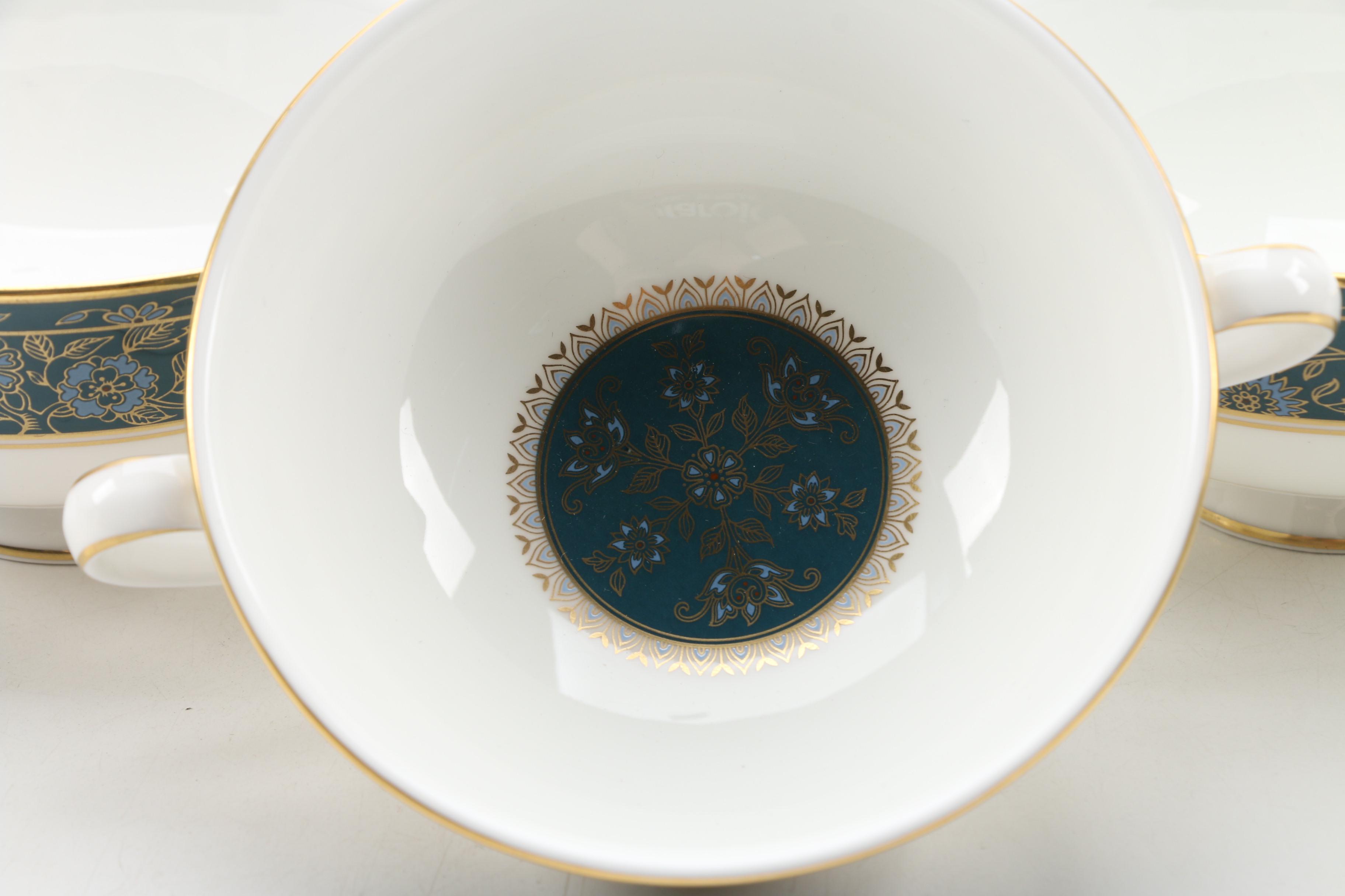 Royal Doulton "Carlyle" Bone China Cream Soup Bowls, 1972-2000