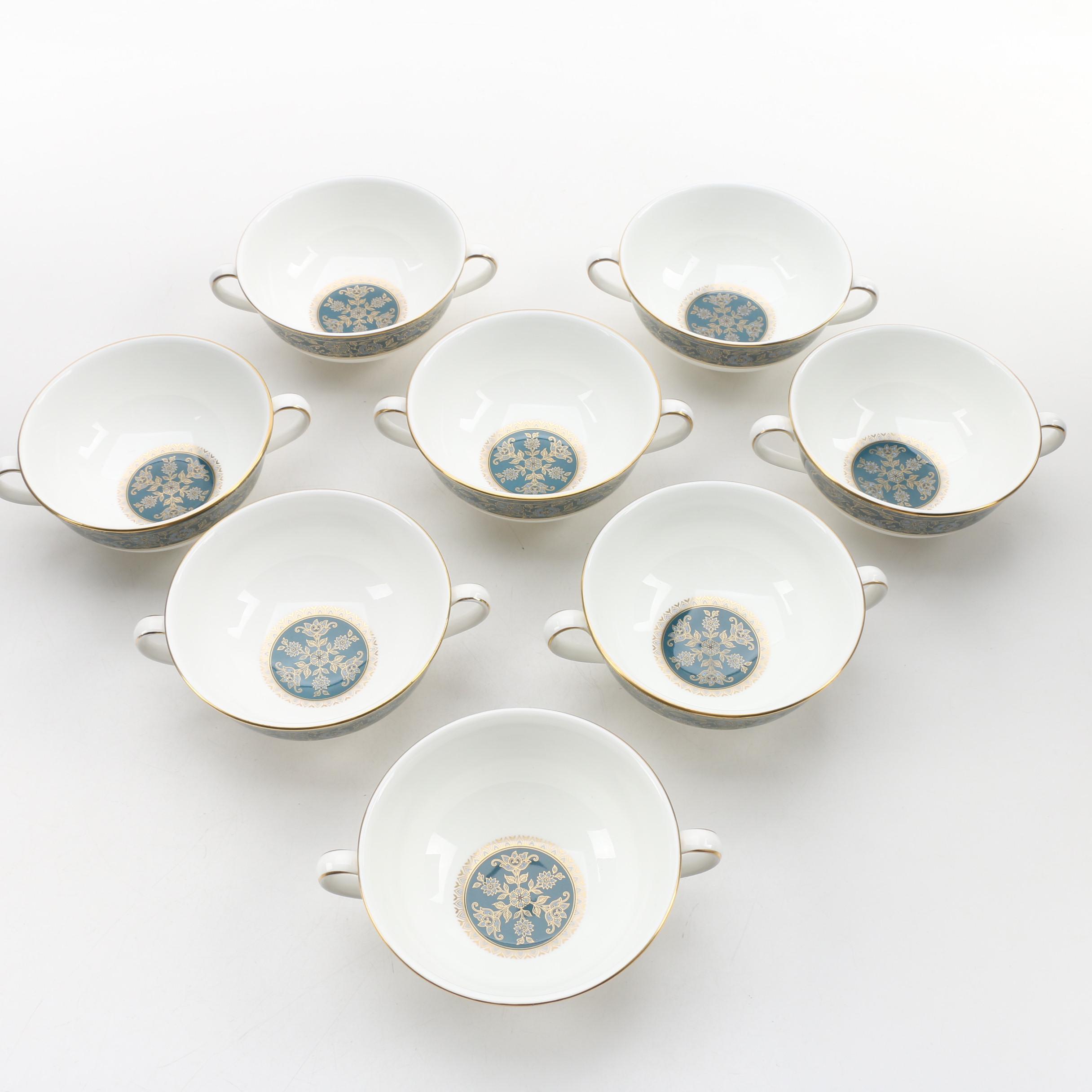 Royal Doulton "Carlyle" Bone China Cream Soup Bowls, 1972-2000