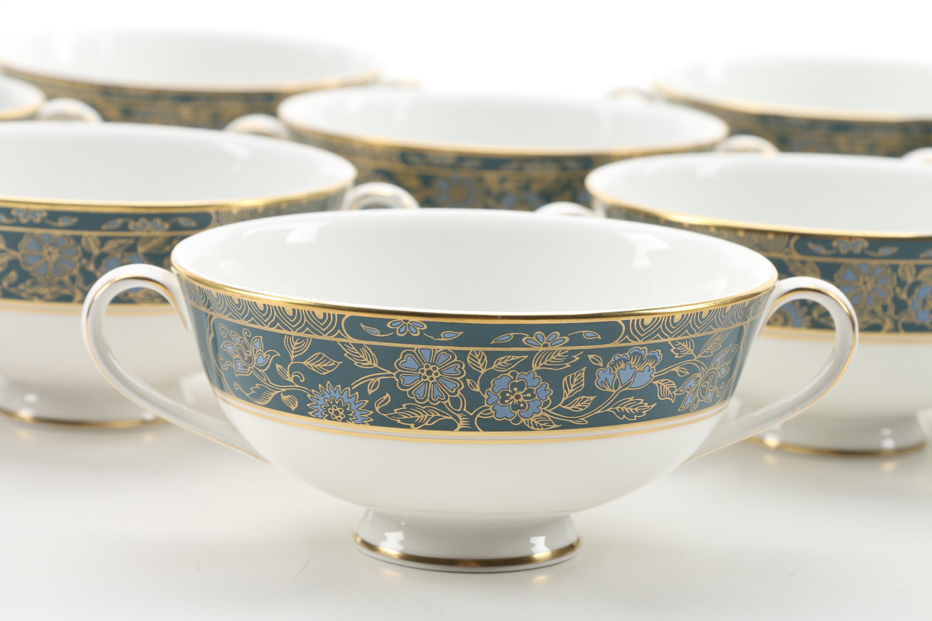 Royal Doulton "Carlyle" Bone China Cream Soup Bowls, 1972-2000