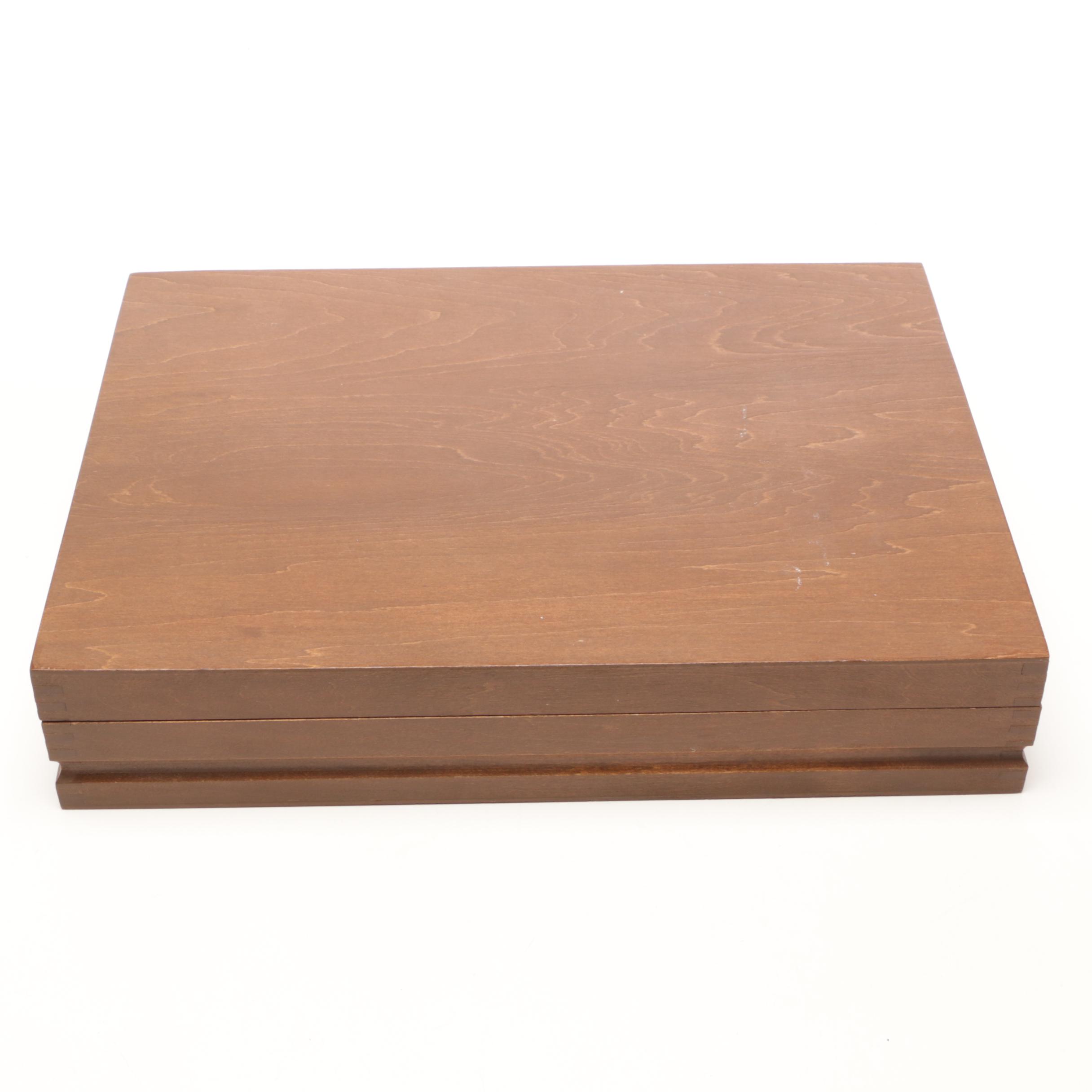 Japanese Electro Gold Plate Stainless Steel "Royal Splendor" Flatware with Chest