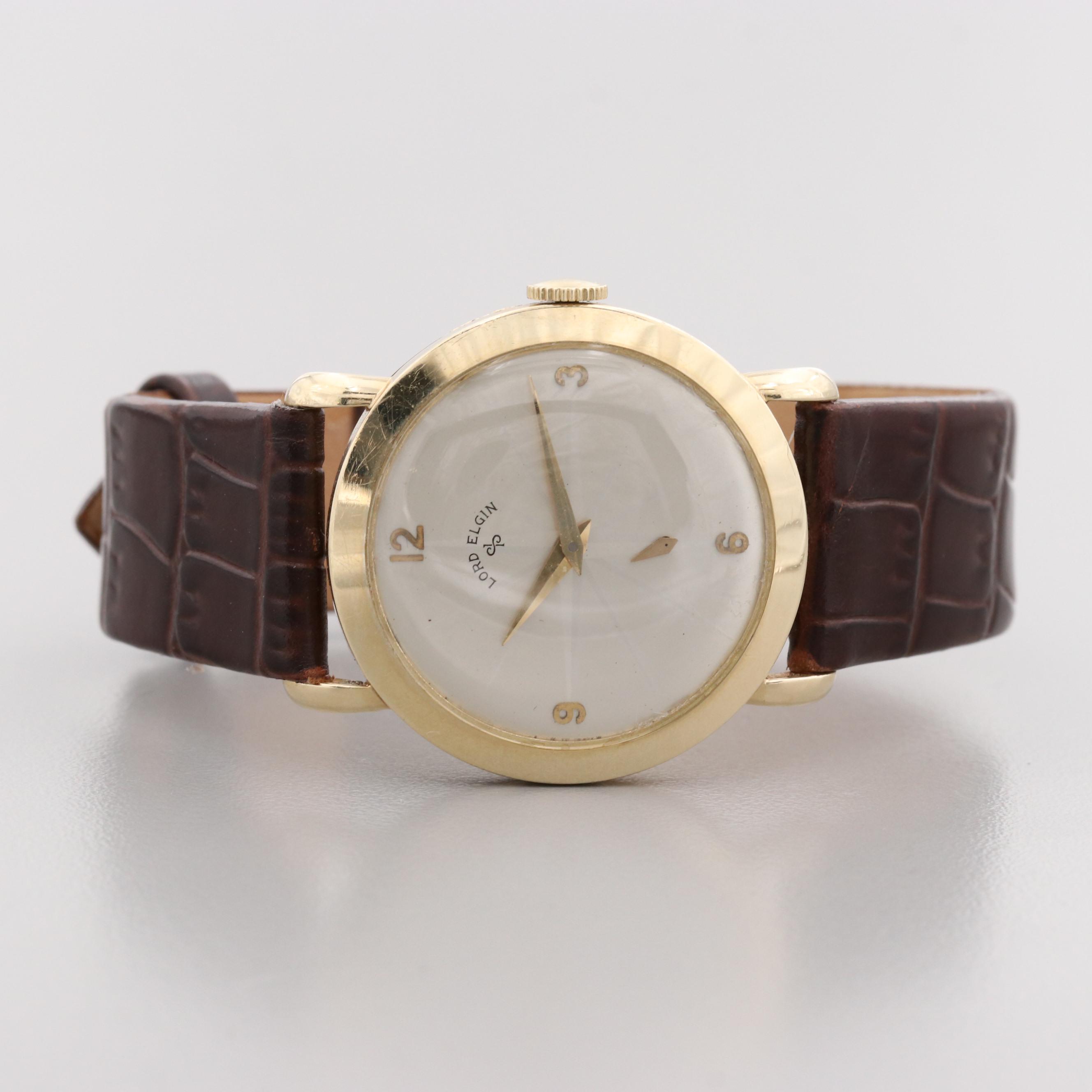 Lord Elgin 14K Yellow Gold Watch, Circa 1952