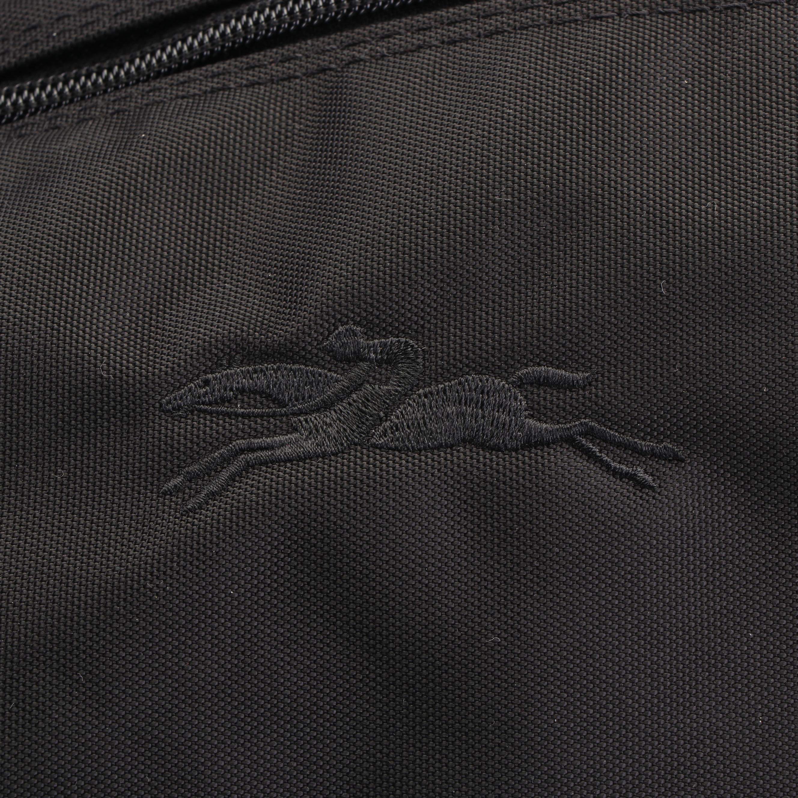 Longchamp Paris Black Nylon Duffel Bag