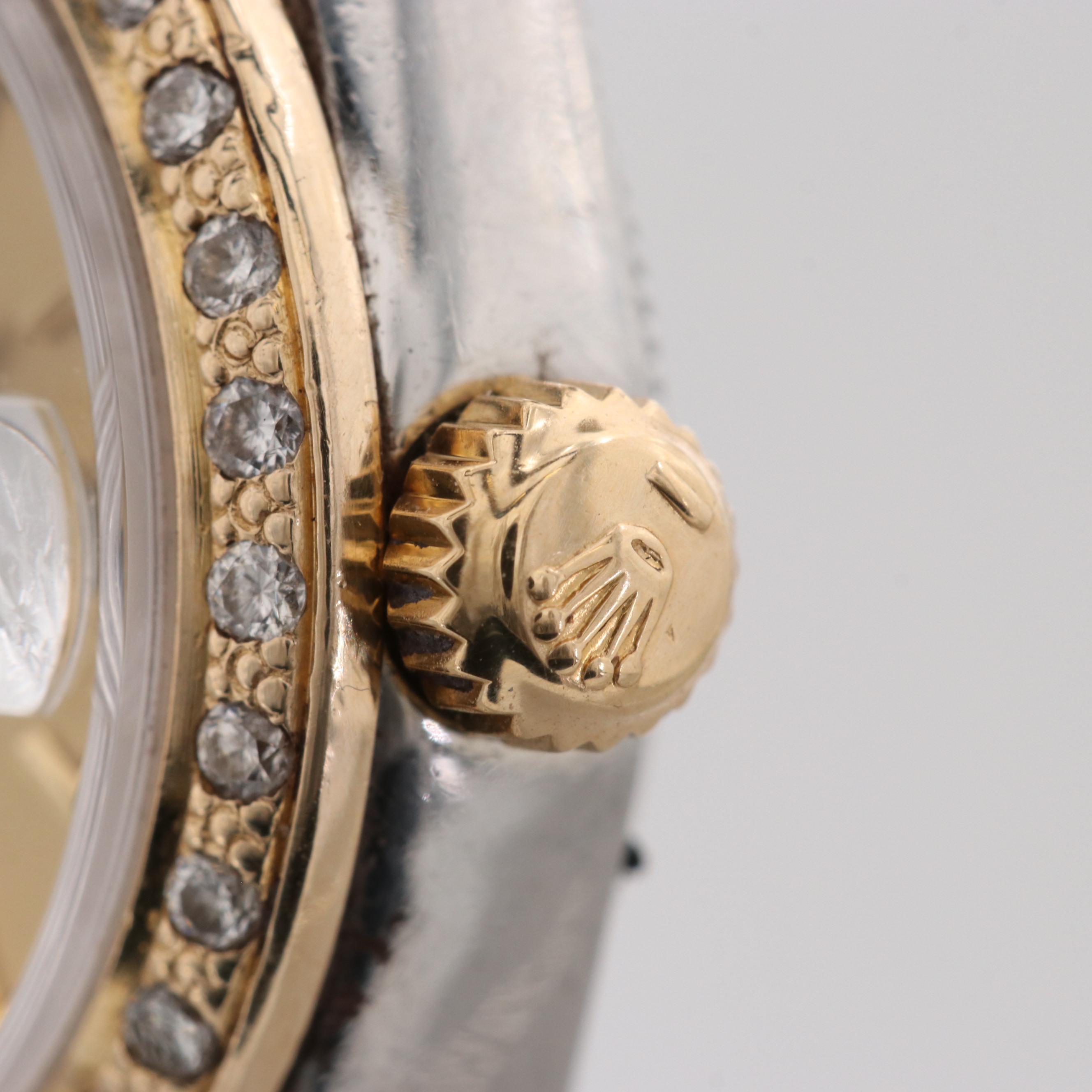 Vintage Rolex Datejust Stainless Steel and 14K Yellow Gold Watch