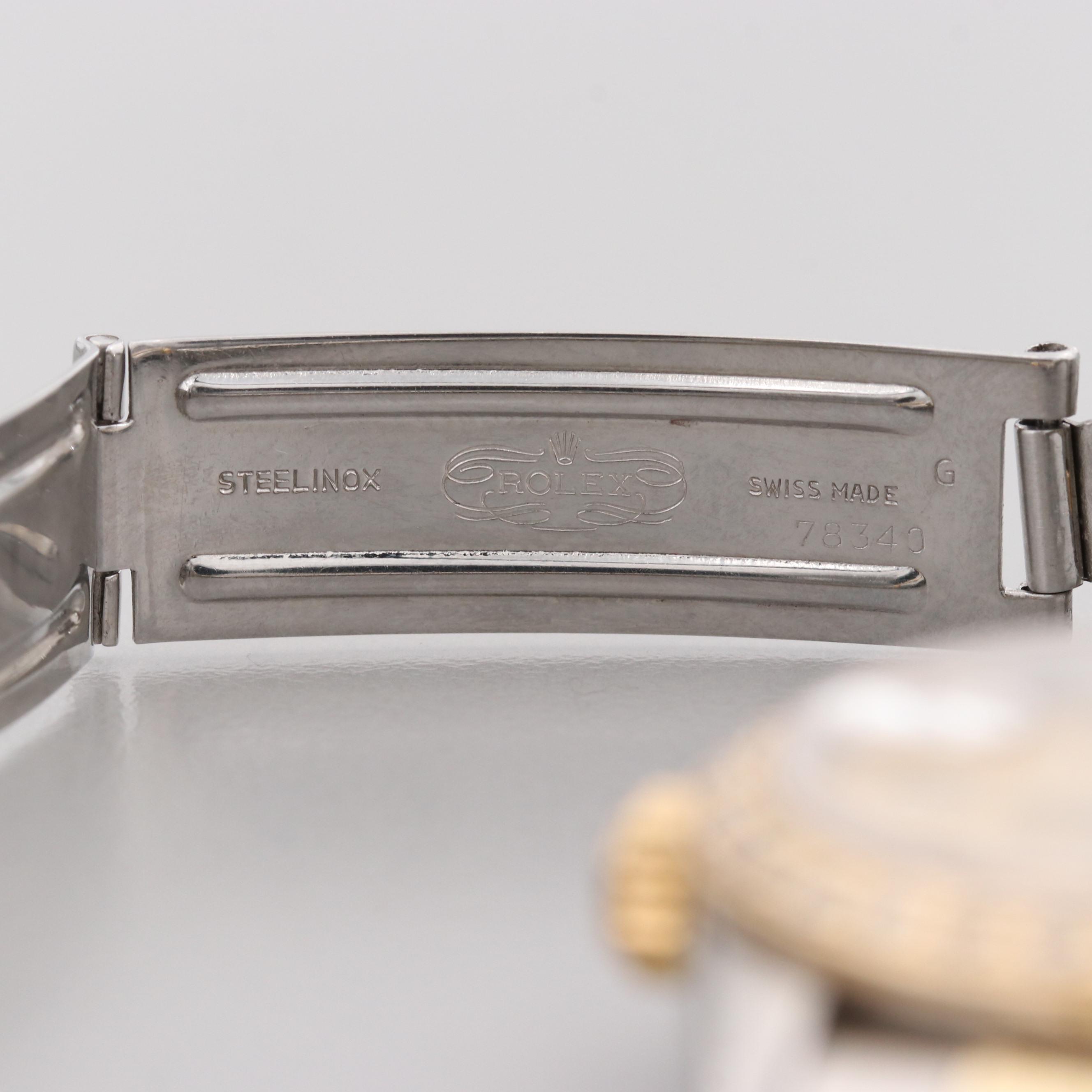 Vintage Rolex Datejust Stainless Steel and 14K Yellow Gold Watch