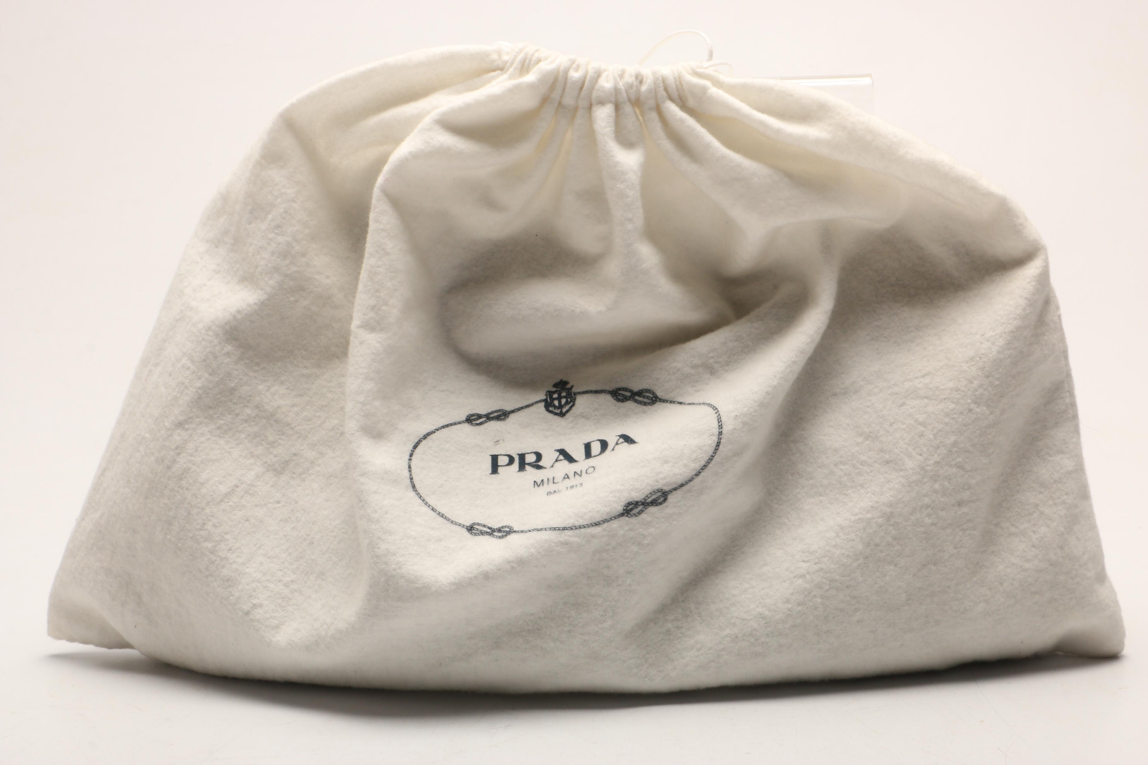 Prada Raso Nero Black Satin Pochette Clutch