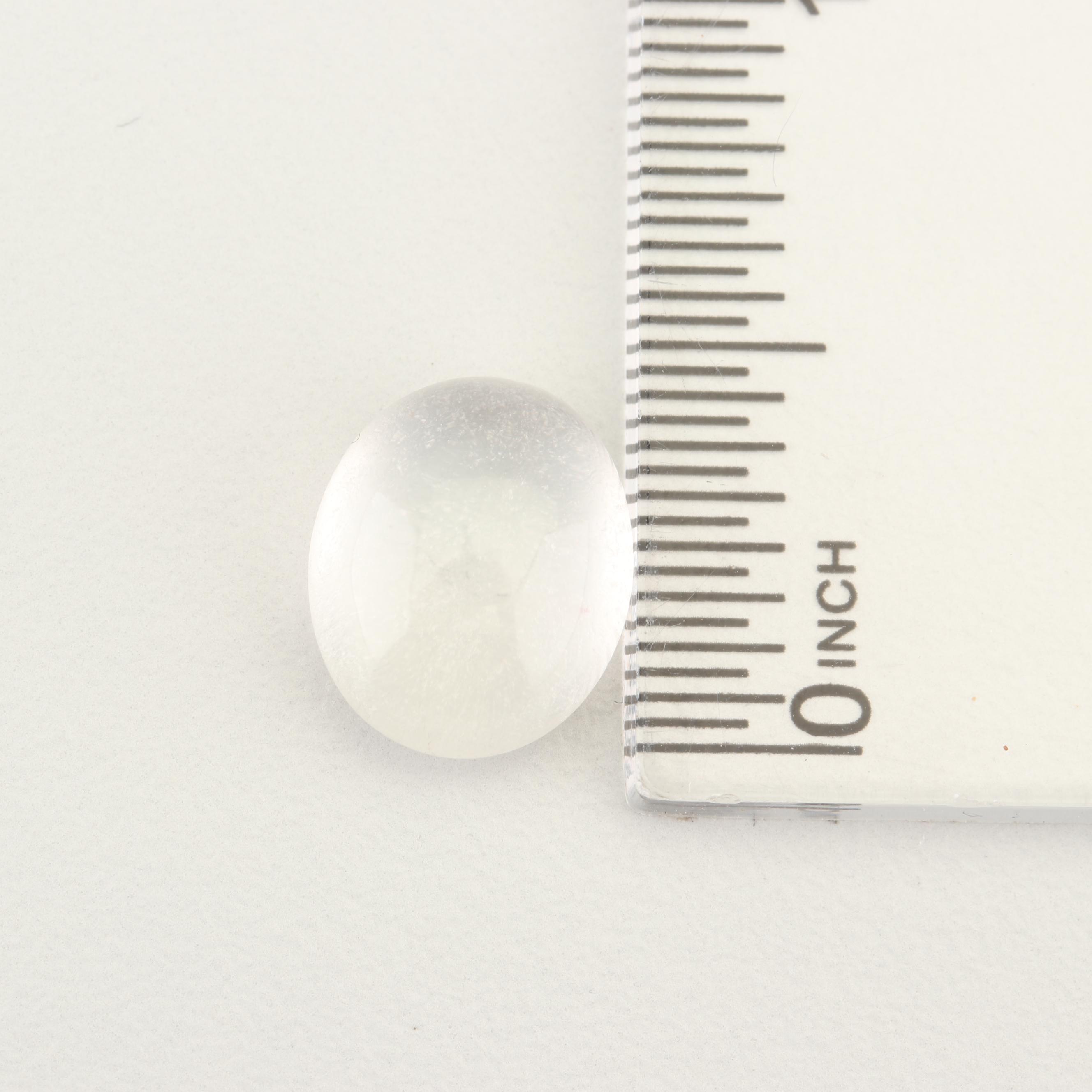 14K White Gold Semi-Mount Ring with 4.92 CT Loose Moonstone