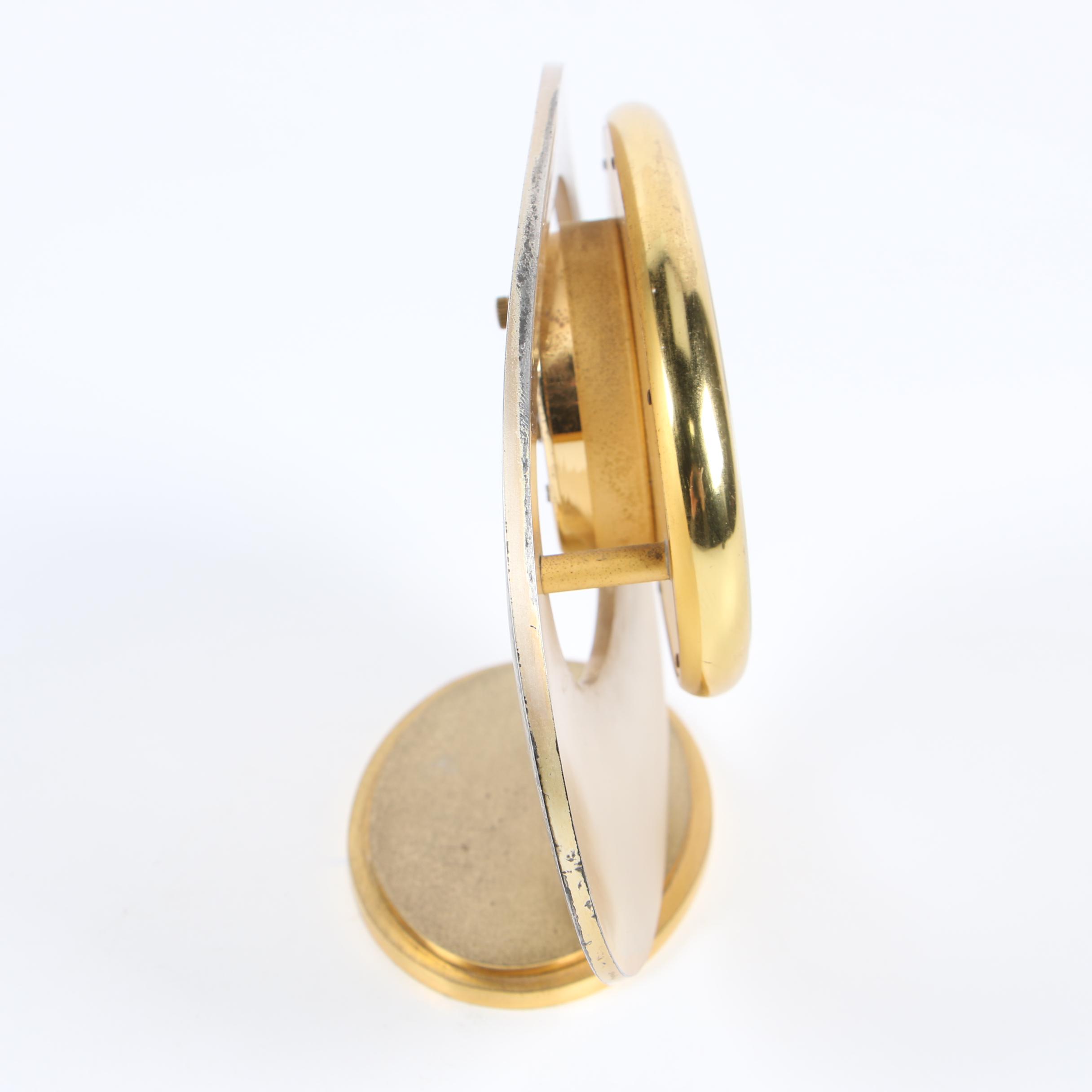 Looping 15 Jewel Eight Day Alarm Clock, Mid-Century